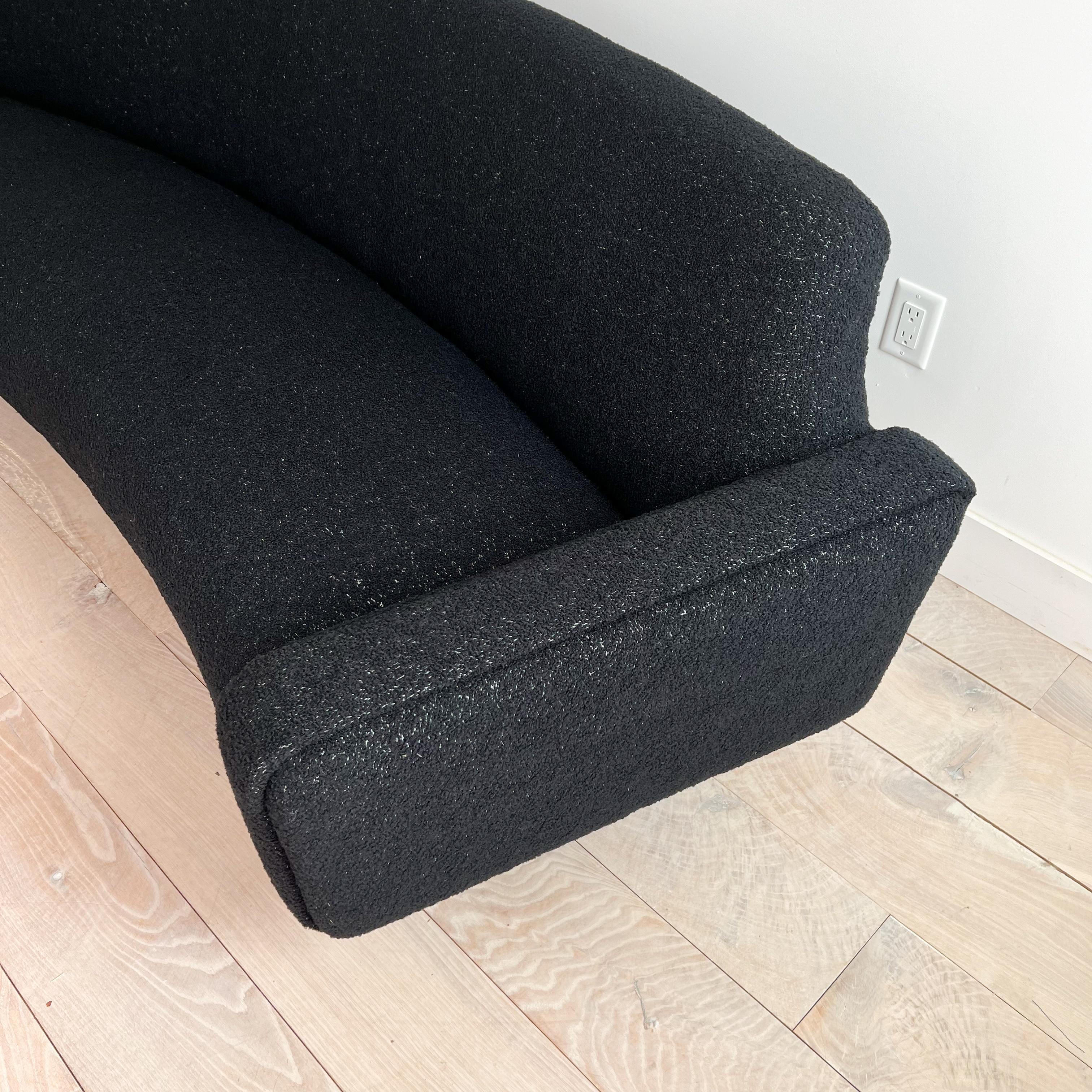 Mid-20th Century Illum Wikkelso's Rare Banana Curved Sofa - Model 450 - New Upholstery