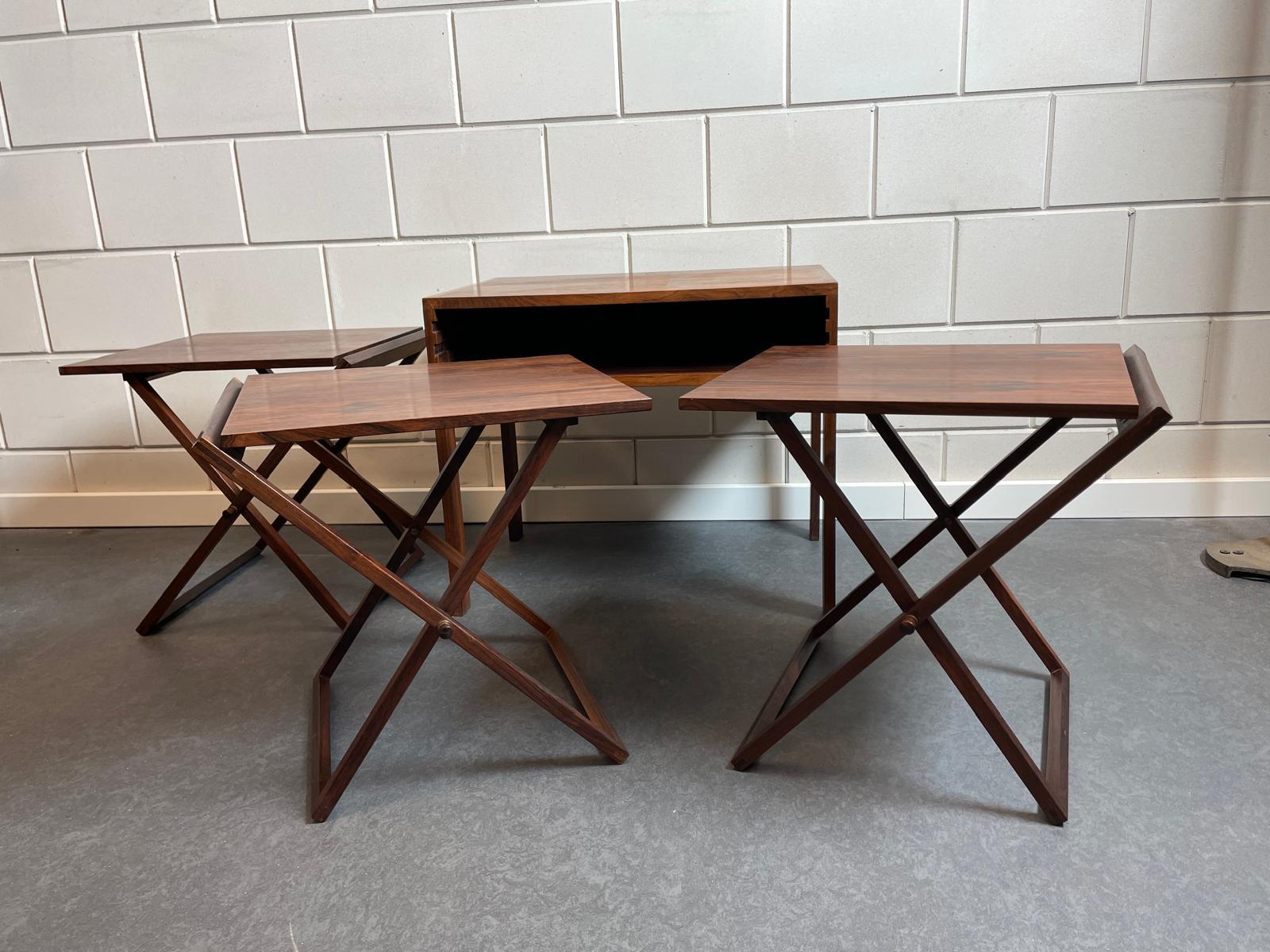 Wood Illum Wilkkelso Danish Nesting Tables For Sale