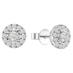 Boucles d'oreilles rondes en lucite 1/2 CT TW de Rupali Adani Fine Jewellery