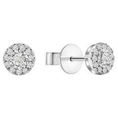 Boucles d'oreilles rondes enluminées 1/8 ct TW par Rupali Adani Fine Jewellery