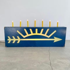 Illuminated 'Arrow of Light' Cub Scout Sign, 1970s USA