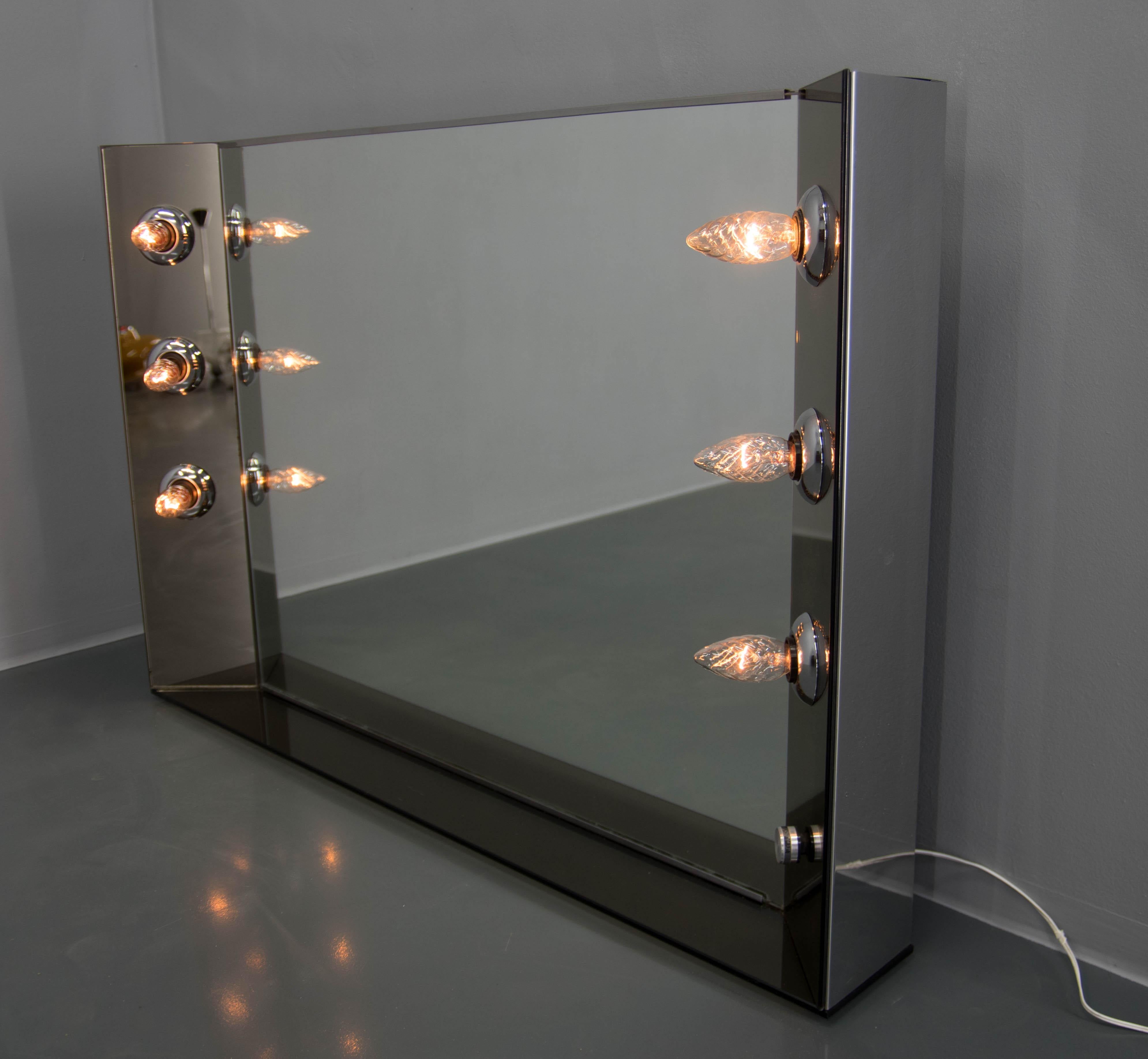 Illuminated Bathroom Mirror, Italy, 1970s 7