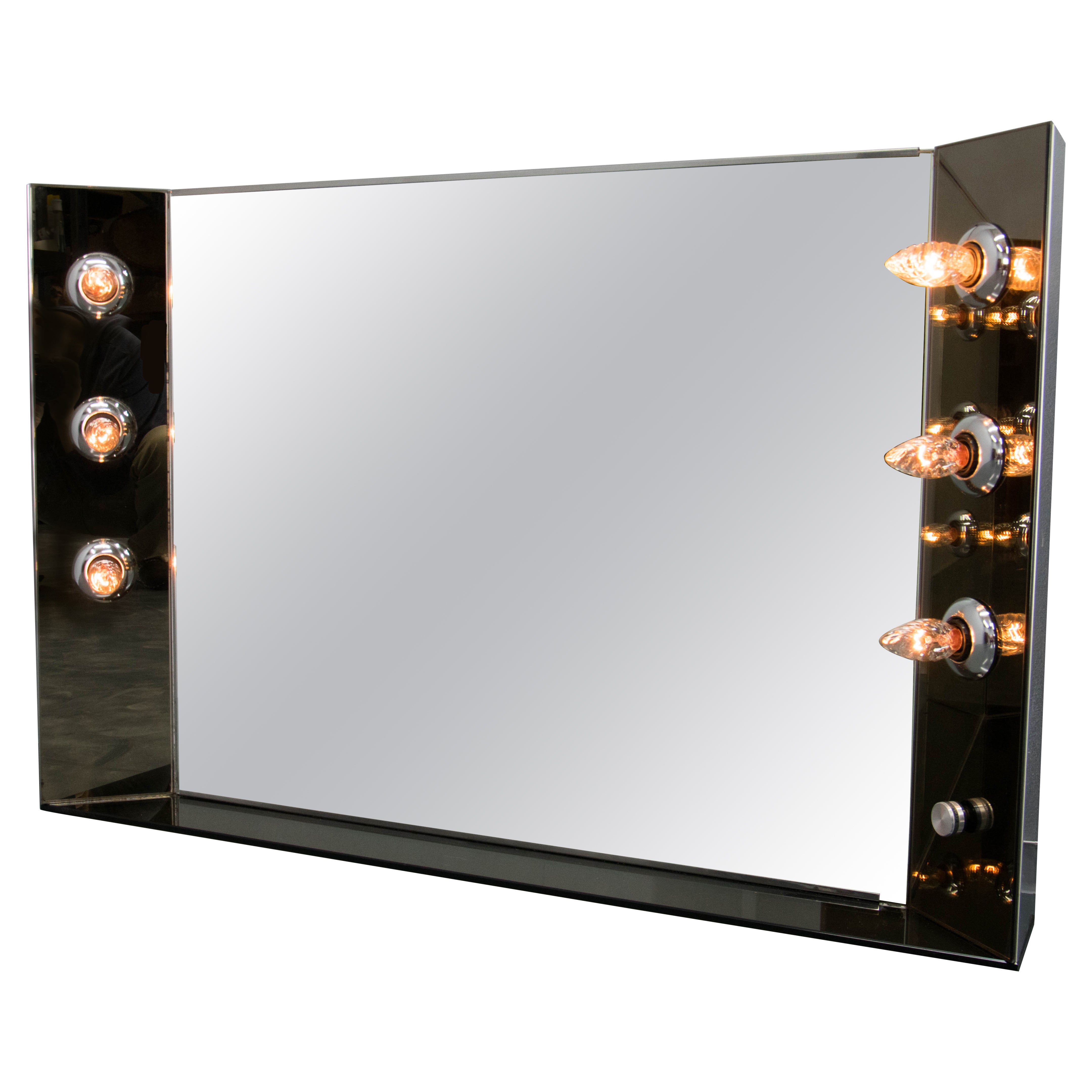 Illuminated Bathroom Mirror, Italy, 1970s