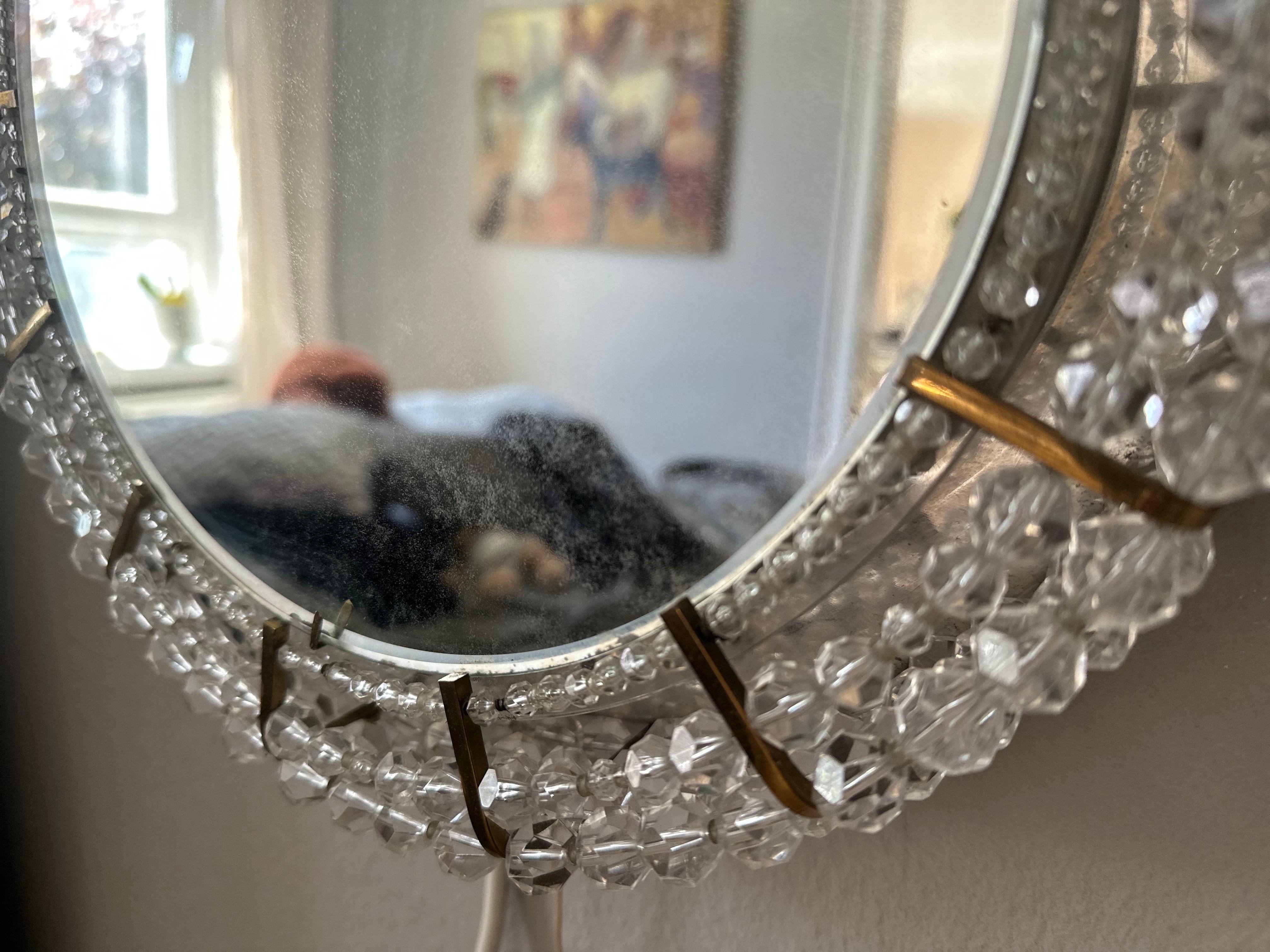Miroir en laiton illuminé par Emil Stejnar pour Rupert Nikoll, Autriche, années 1950 en vente 1