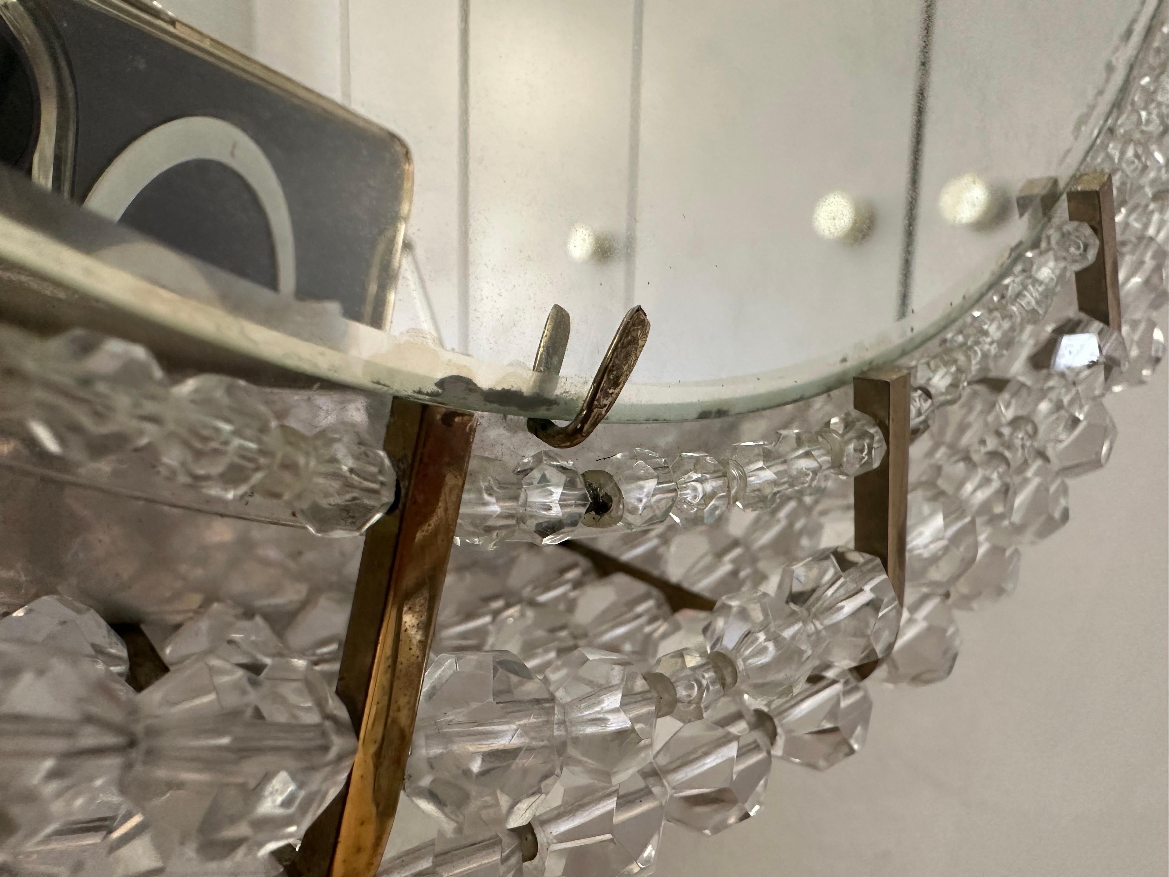 Miroir en laiton illuminé par Emil Stejnar pour Rupert Nikoll, Autriche, années 1950 en vente 2