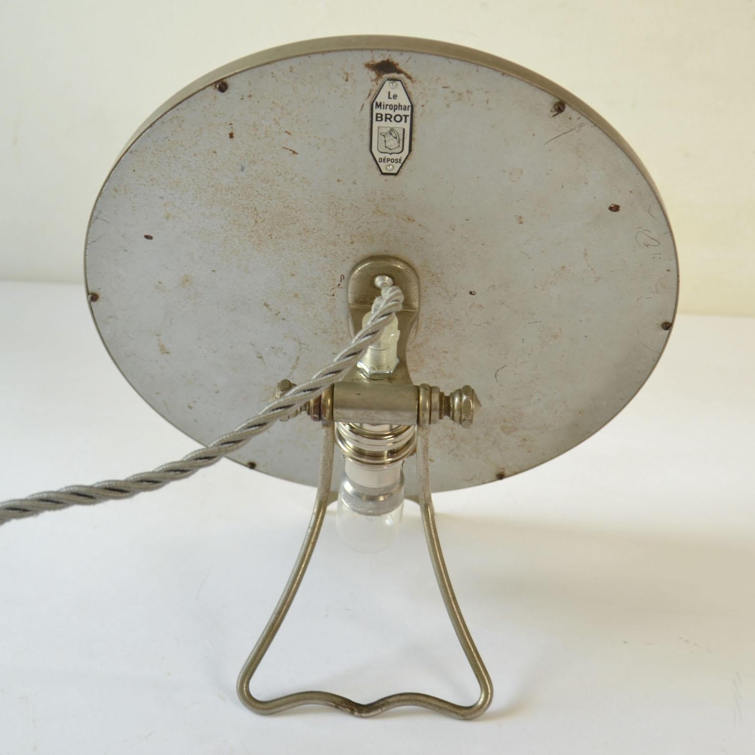 Illuminated Brot Mirophar Table Mirror, France, 1920's 1