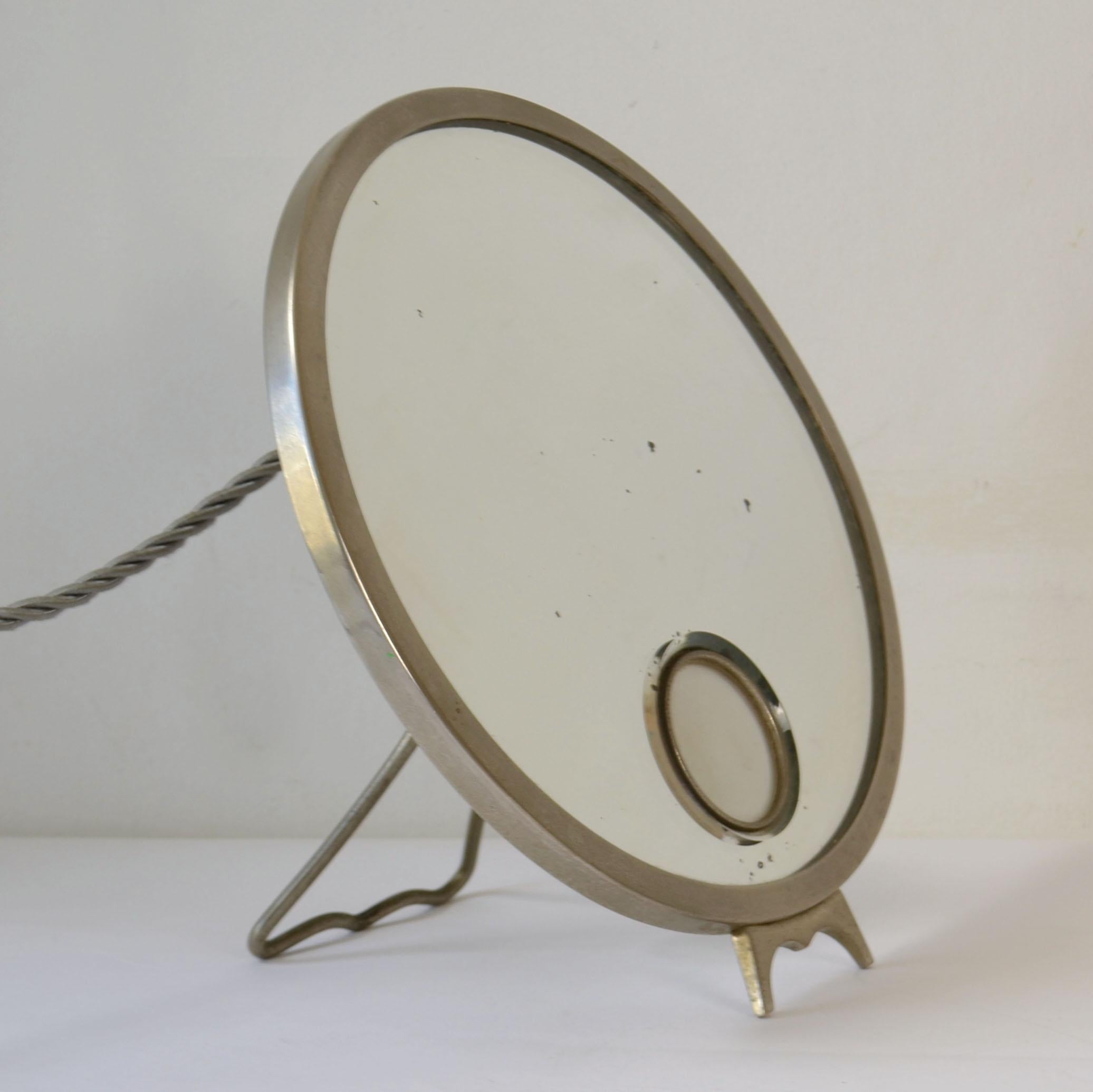 Illuminated Brot Mirophar Table Mirror, France, 1920's 3