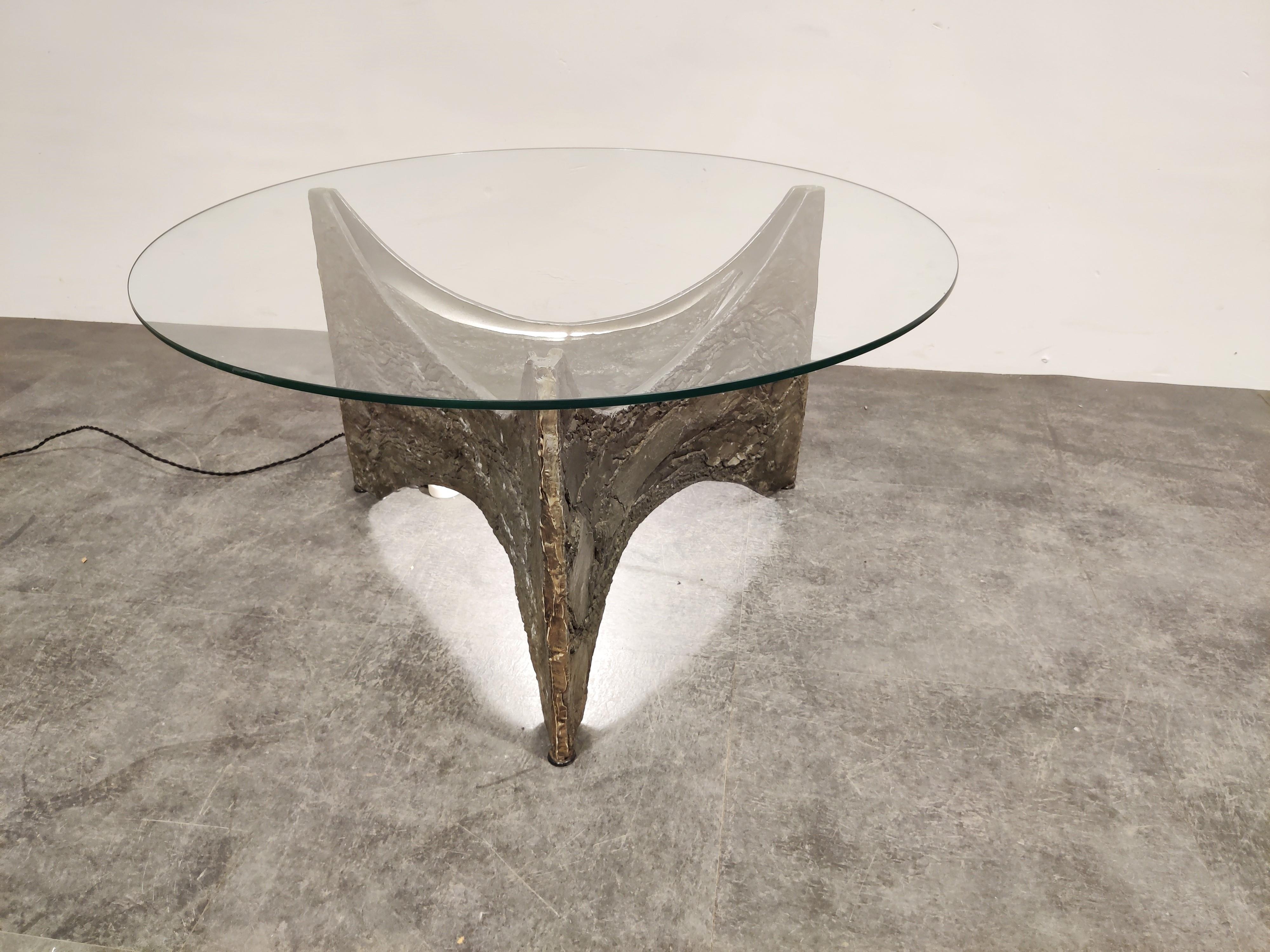 Illuminated Brutalist Coffee Tables, Set of 2, 1970s For Sale 5