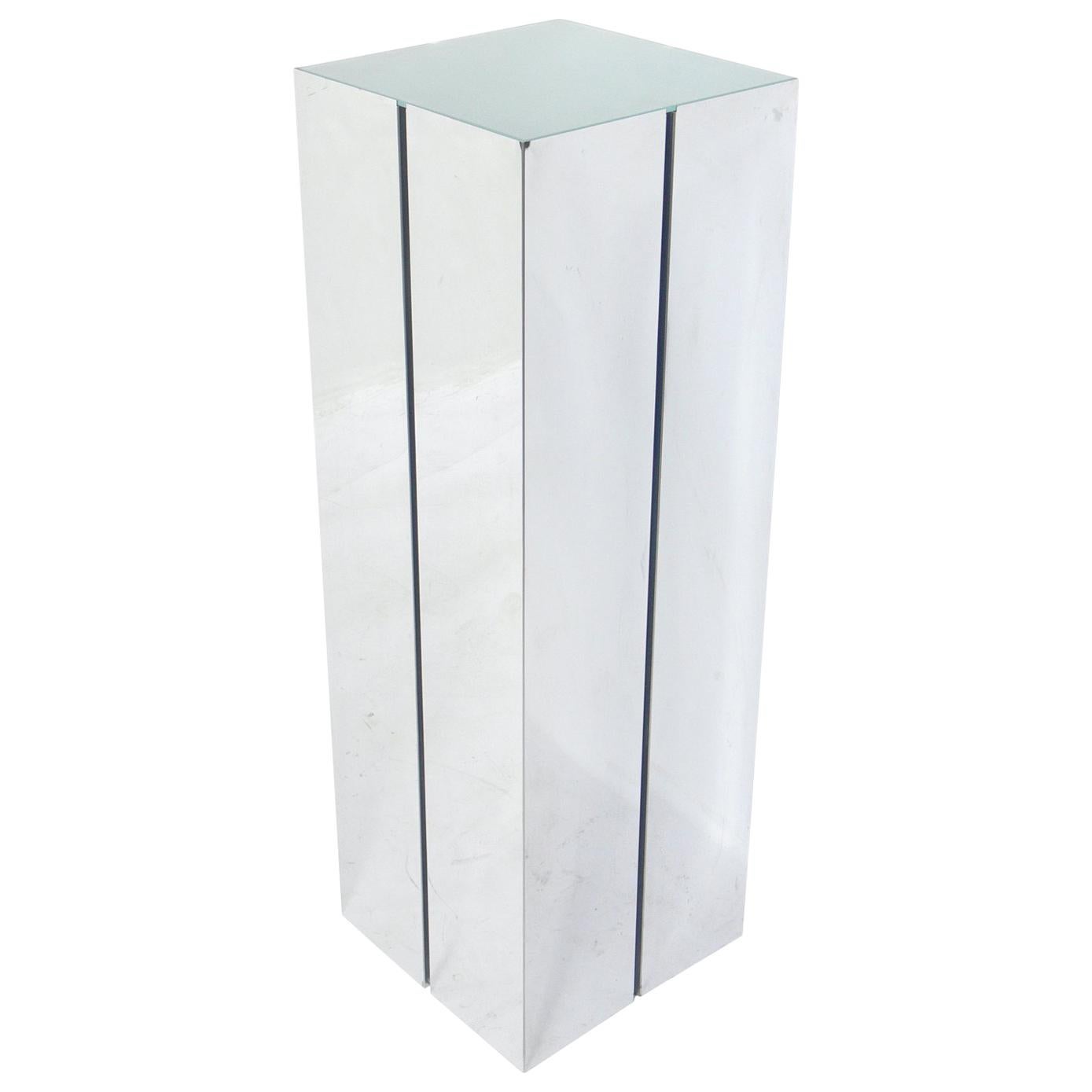 Illuminated Chrome Pedestal by Neal Small at 1stDibs