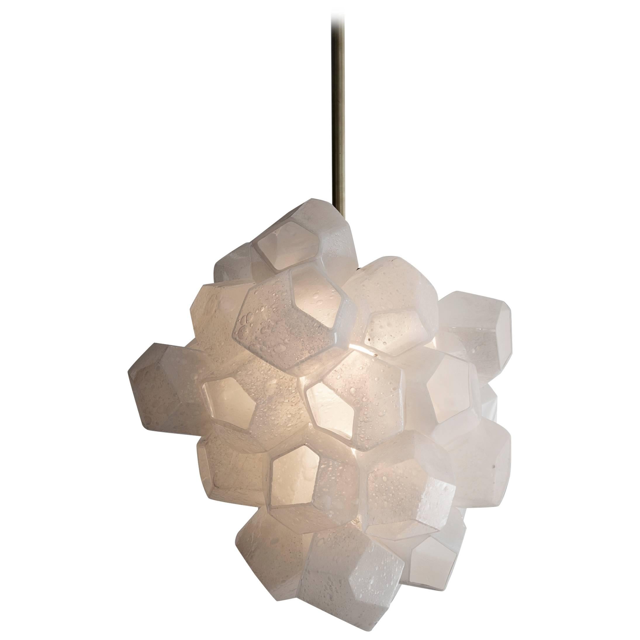 Illuminated Faceted Cluster Sculpture by Jeff Zimmerman, 2015 For Sale