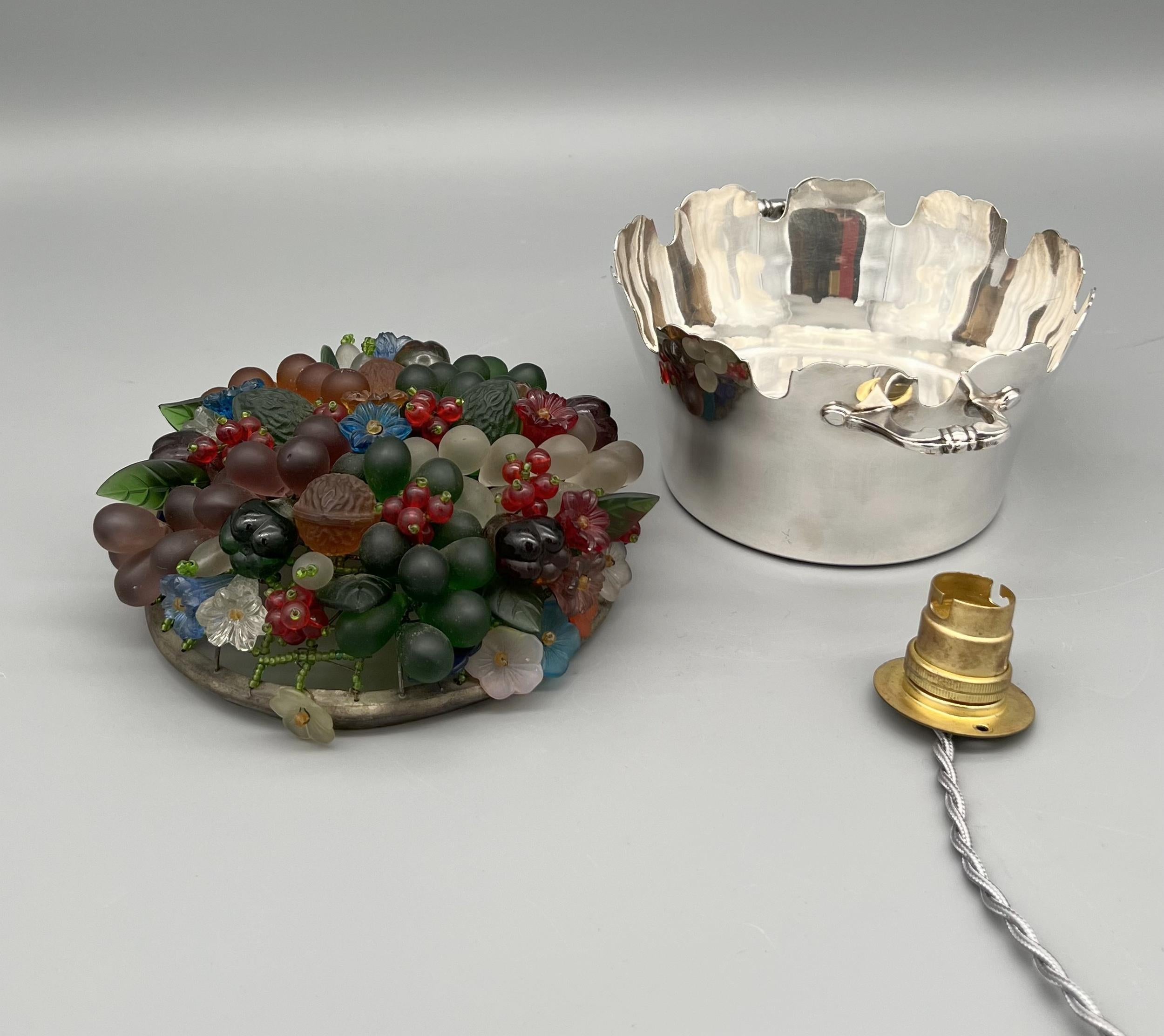 Late 20th Century Illuminated fruit basket, Paris, France, circa 1970 For Sale