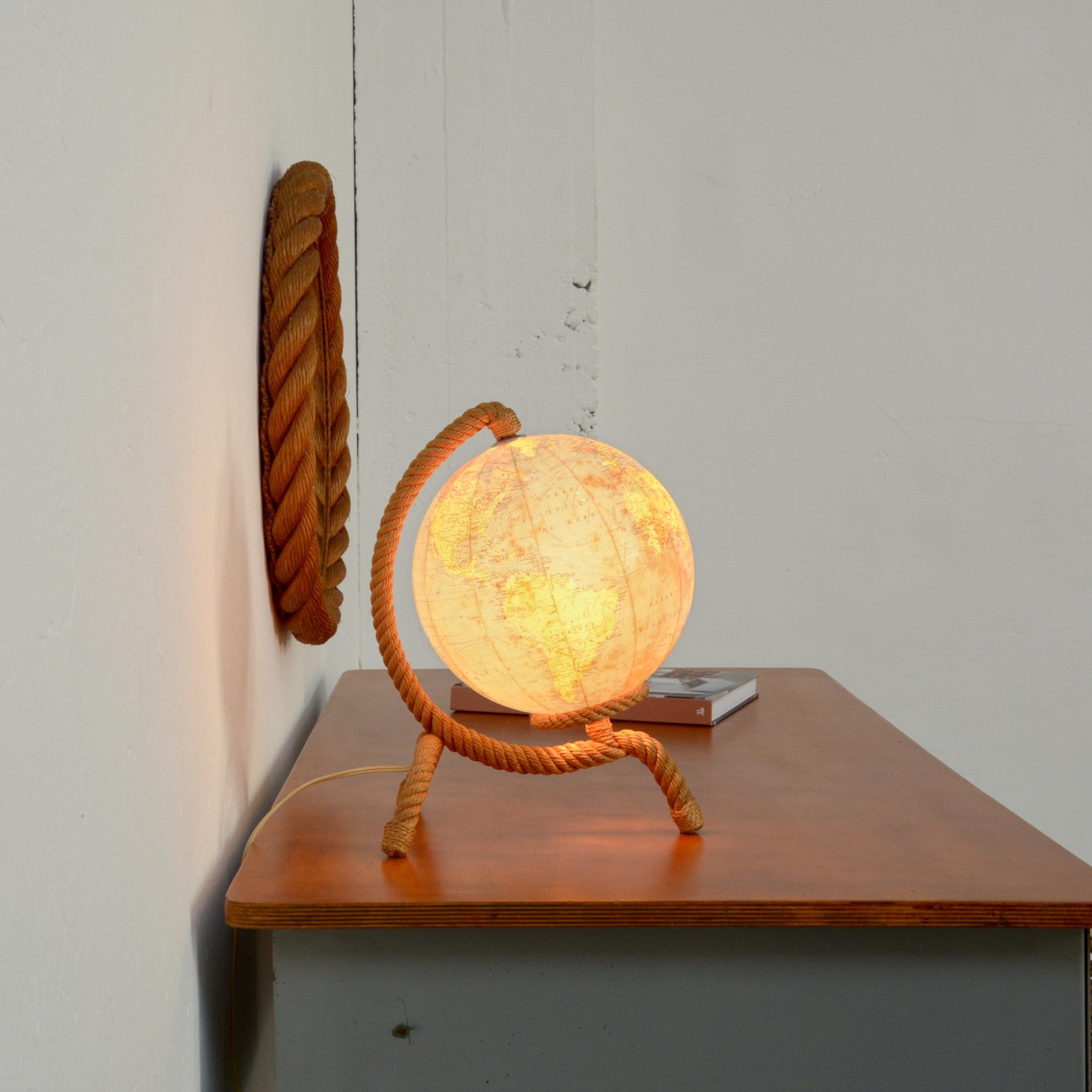 Illuminated Glass Globe by Audoux & Minet 3