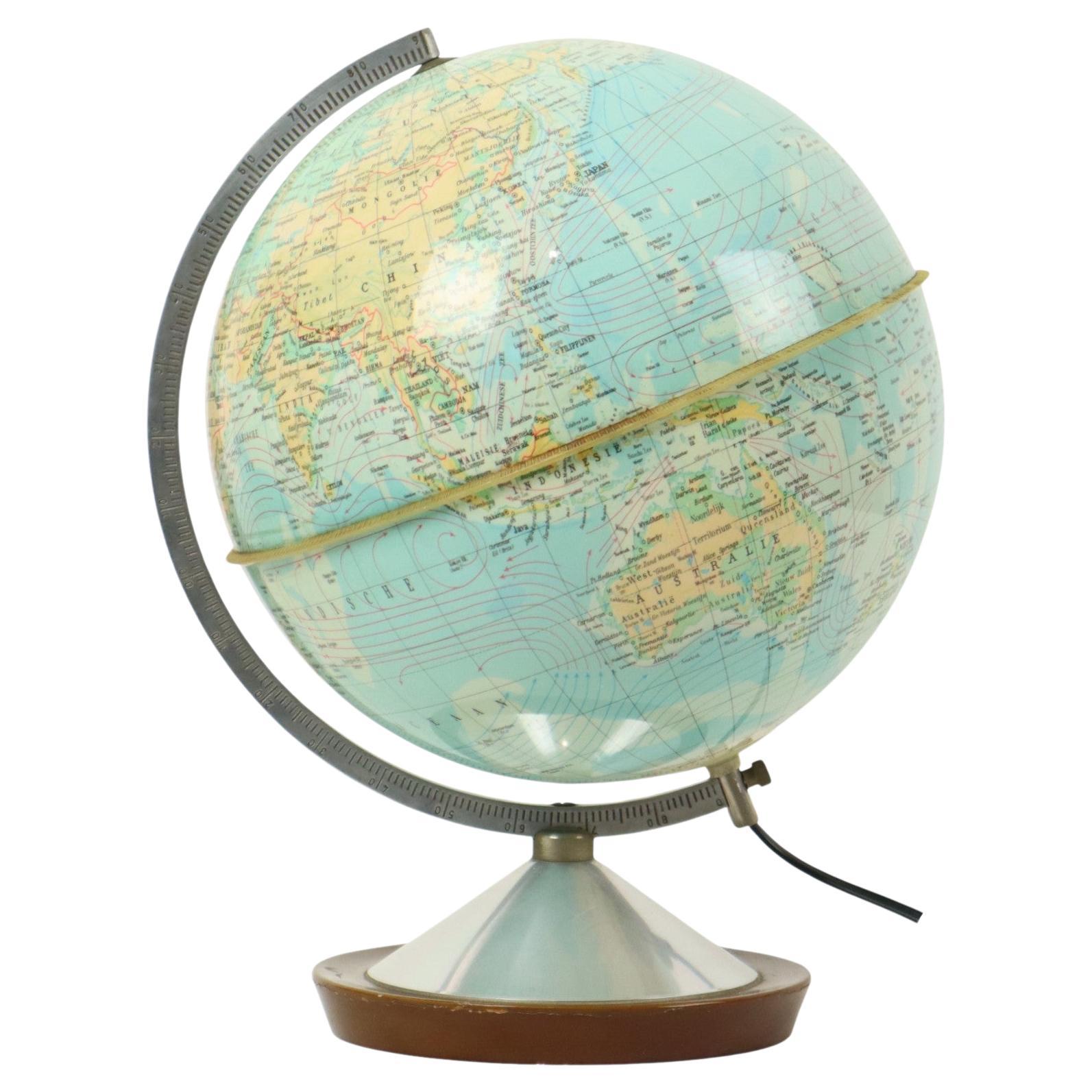 Illuminated Globe Lamp 1965 Standard Globe Dutch Gdp Italy