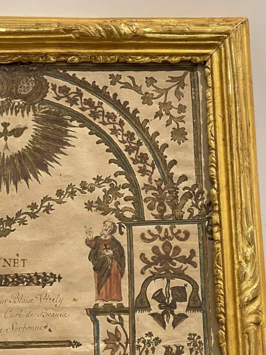 Illuminated Late 18th Century, Golden Frame with Gold Leaf For Sale 5