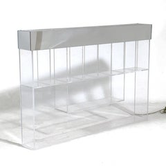 Illuminated Lucite Wall-Mounted Display Shelf