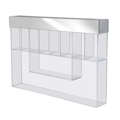 Illuminated Lucite Wall-Mounted Display Shelf