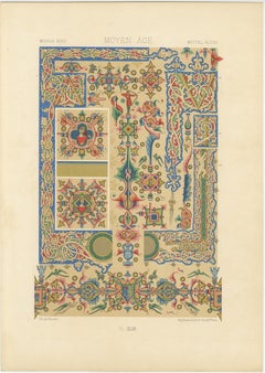 Ornamento de Manuscritos Iluminados - Bordes y Motivos Decorativos de la Edad Media 1869