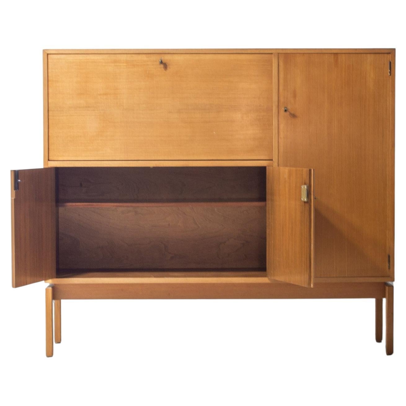 Mobile bar illuminato di metà secolo di Jos De Mey, Belgio 1960