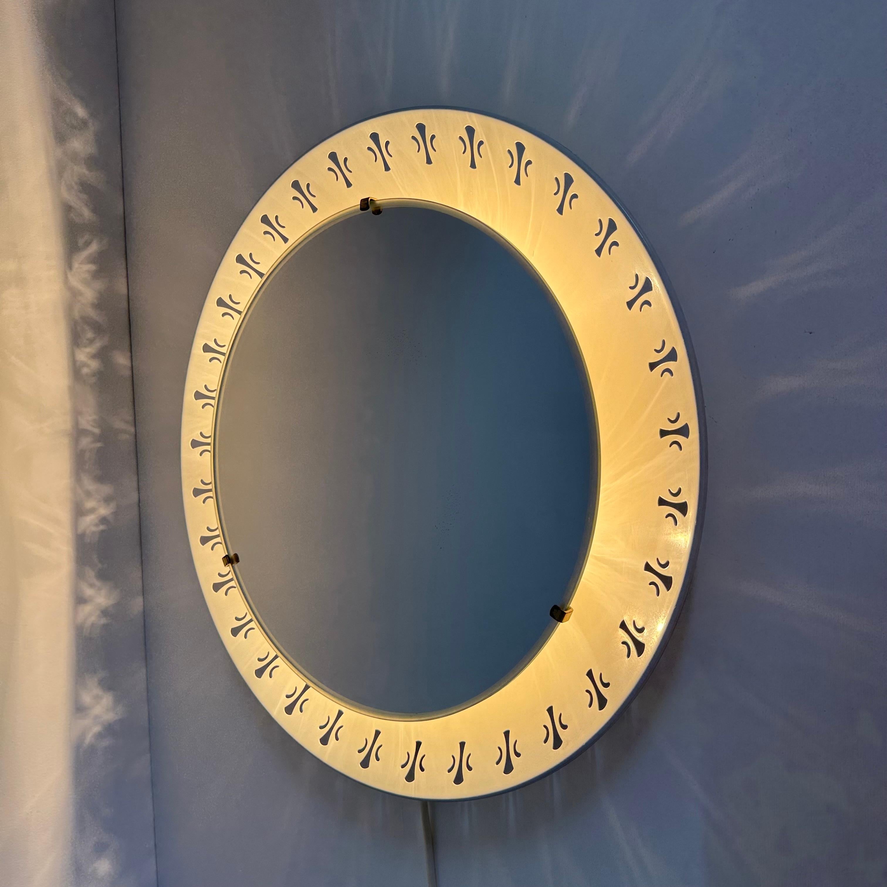 Miroir lumineux par Ernest Igl pour Hillebrand , 1970

