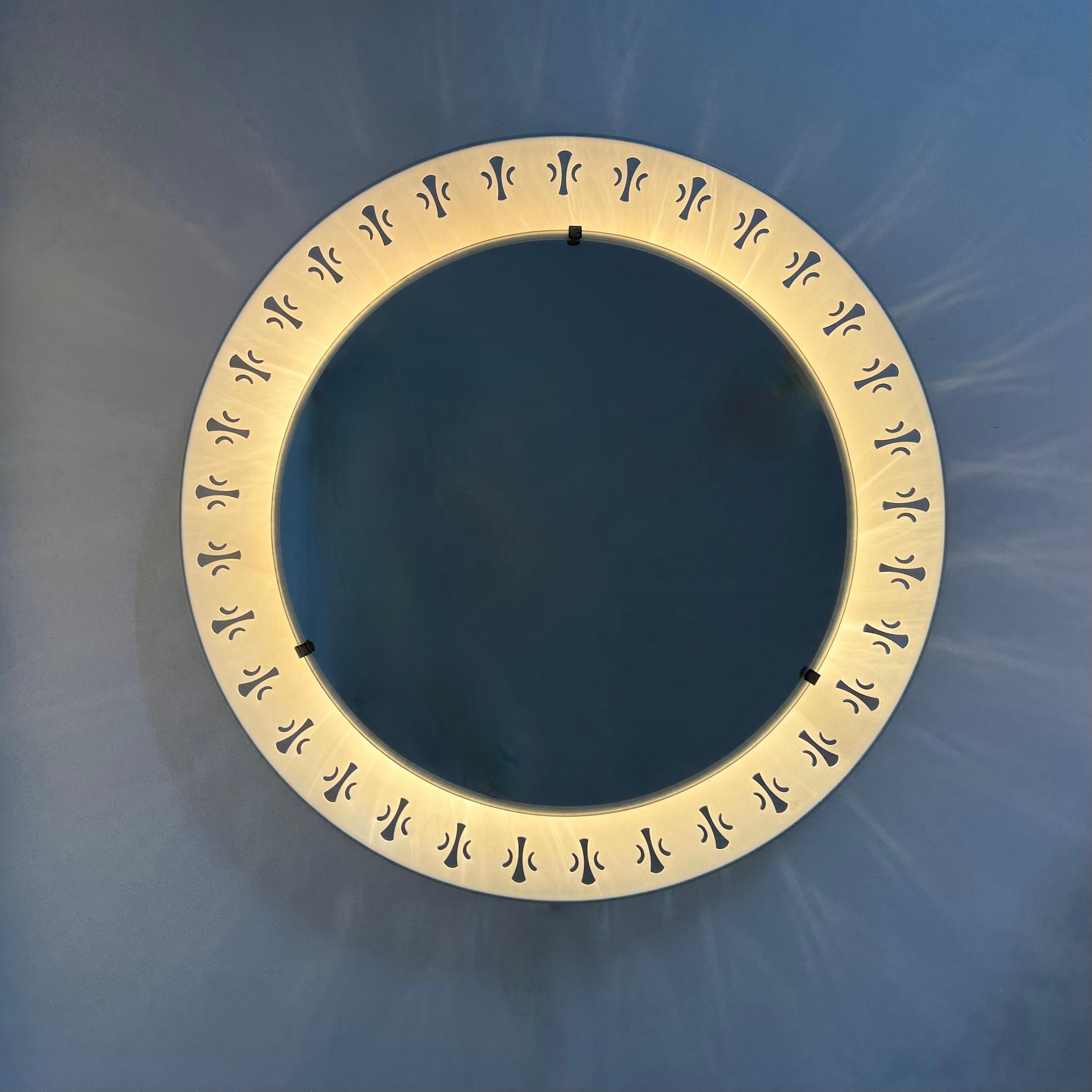 Allemand Miroir lumineux par Ernest Igl pour Hillebrand , 1970 en vente