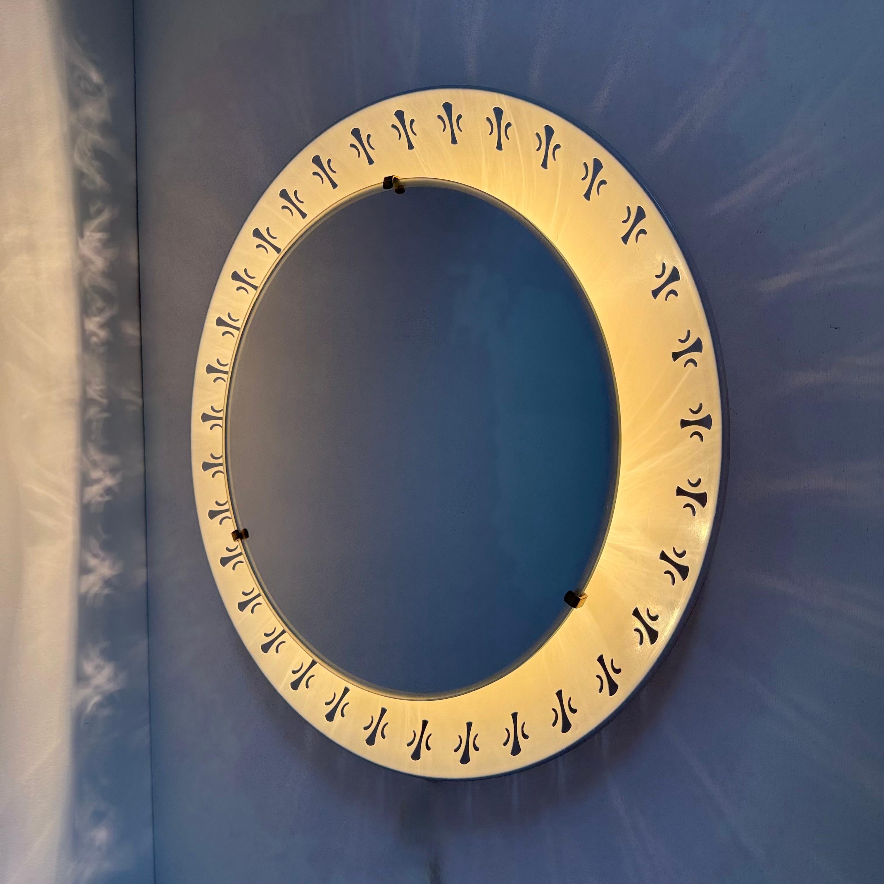 Fin du 20e siècle Miroir lumineux par Ernest Igl pour Hillebrand , 1970 en vente