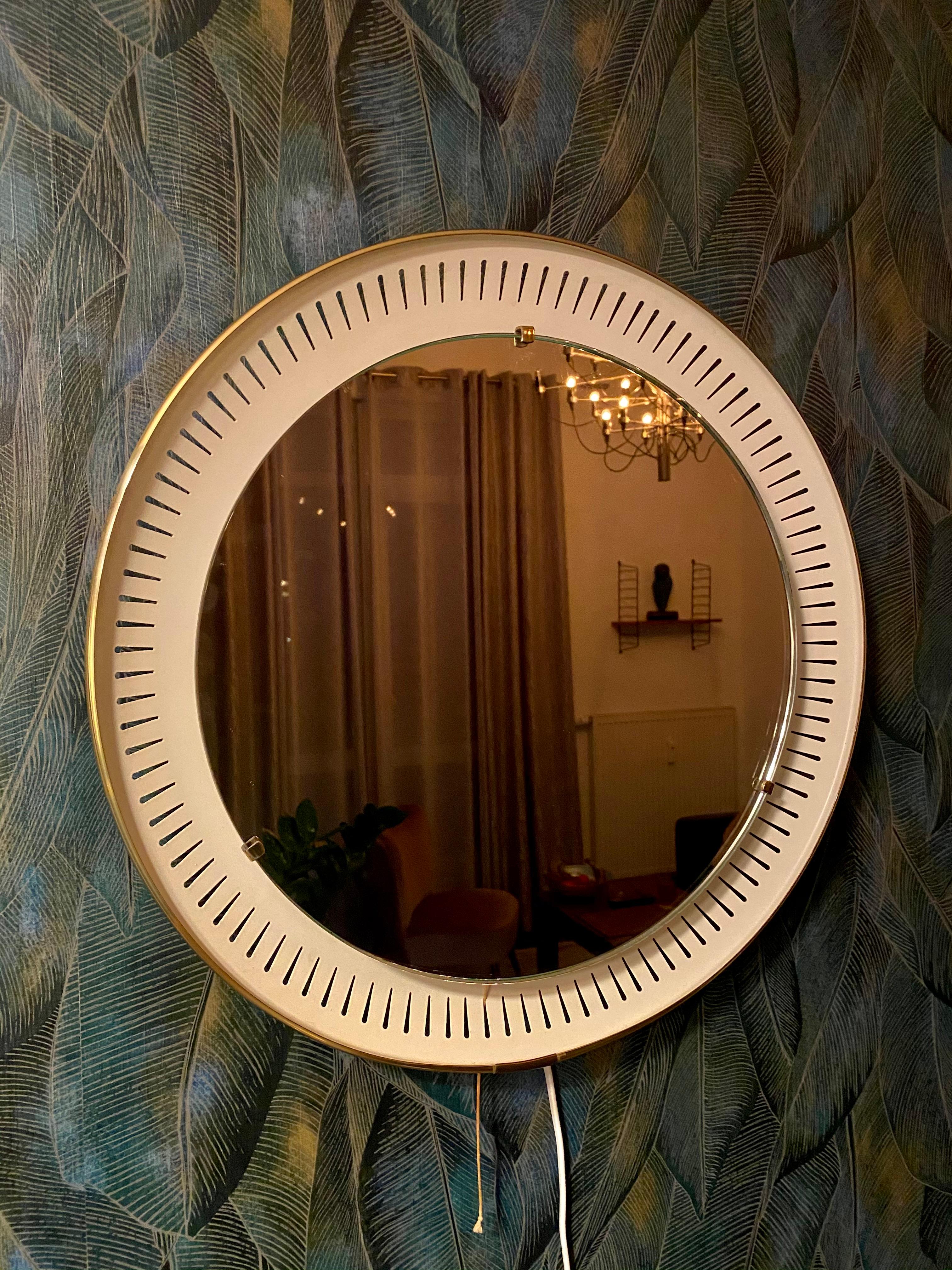 Miroir éclairé Ernest Igl pour Hillebrand Bon état - En vente à Hannover, DE