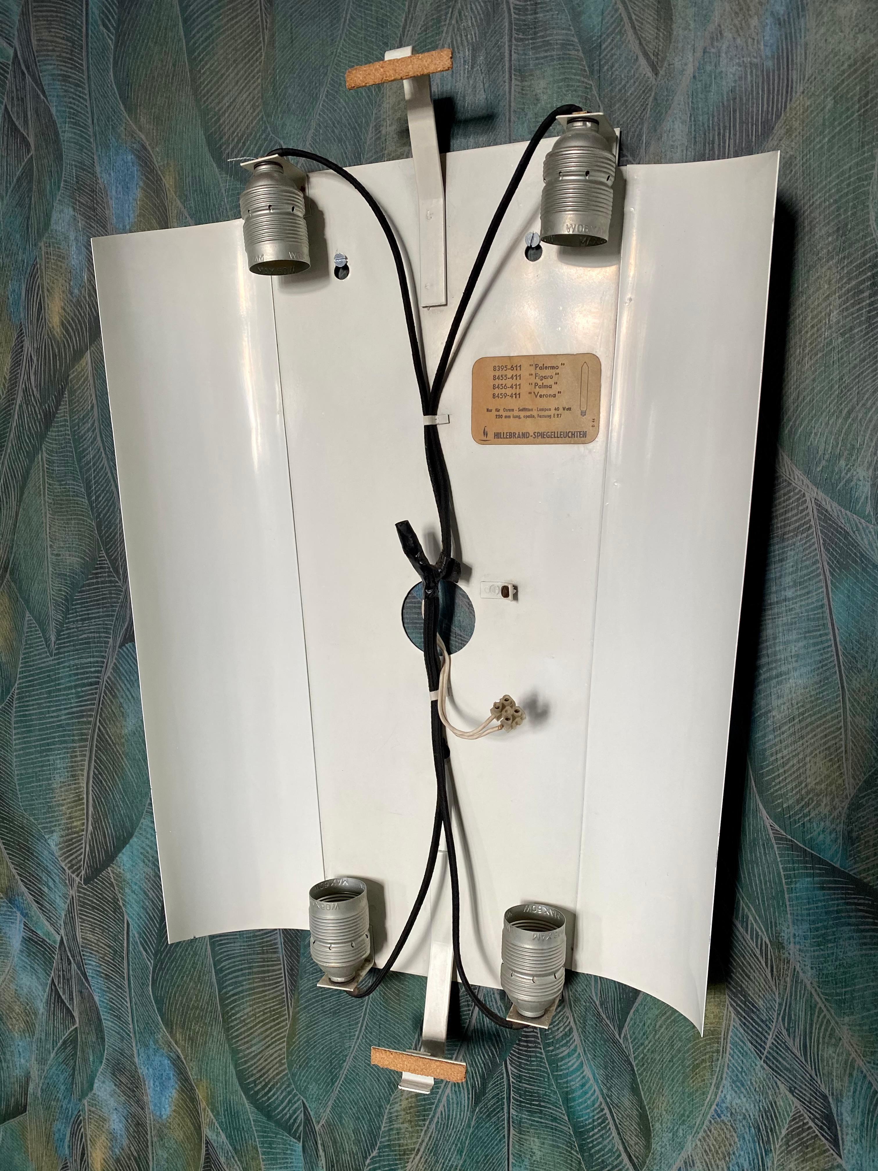 Mirror Illuminated mirror by Ernest Igl for Hillebrand For Sale