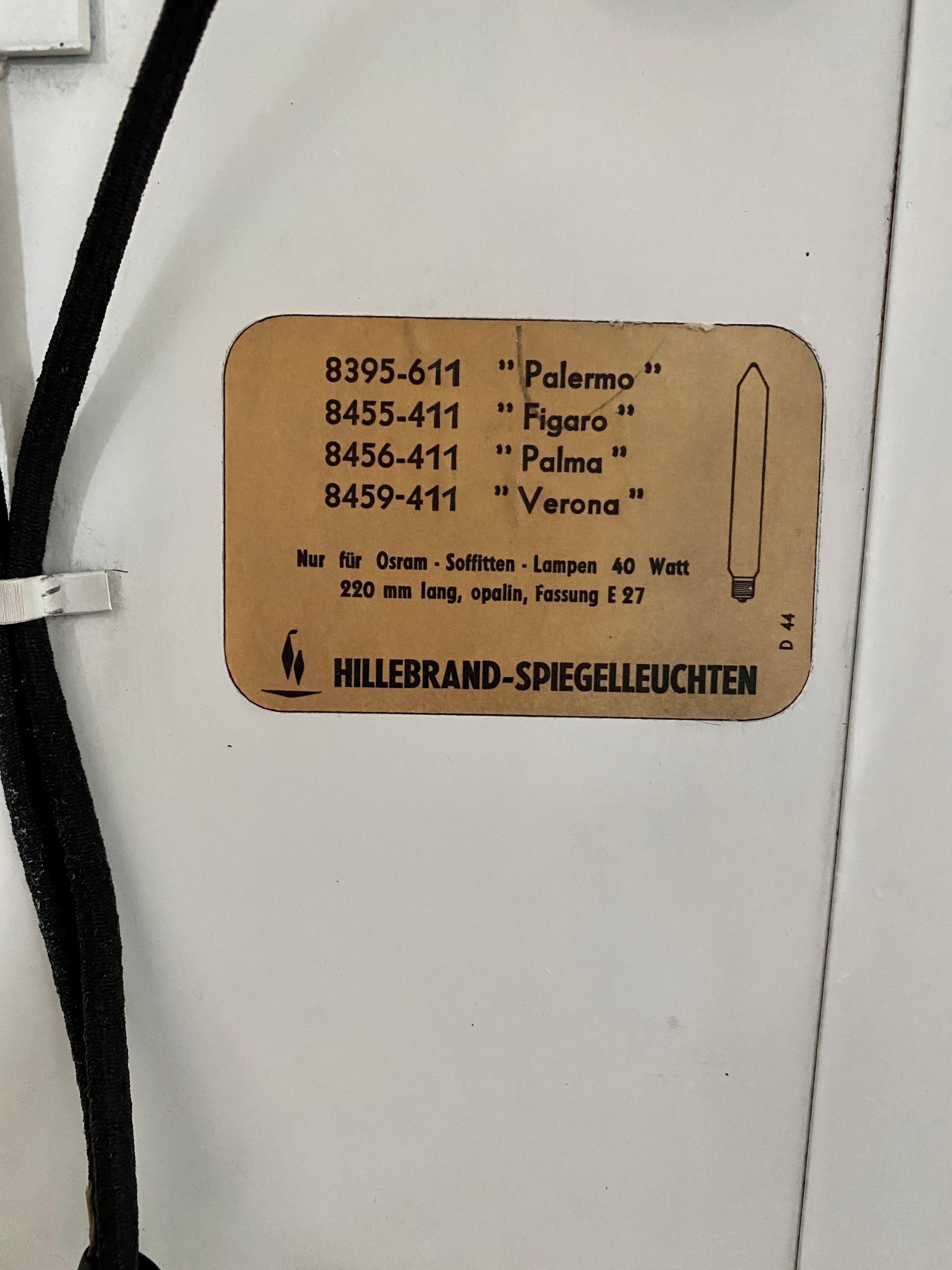 Illuminated mirror by Ernest Igl for Hillebrand For Sale 1