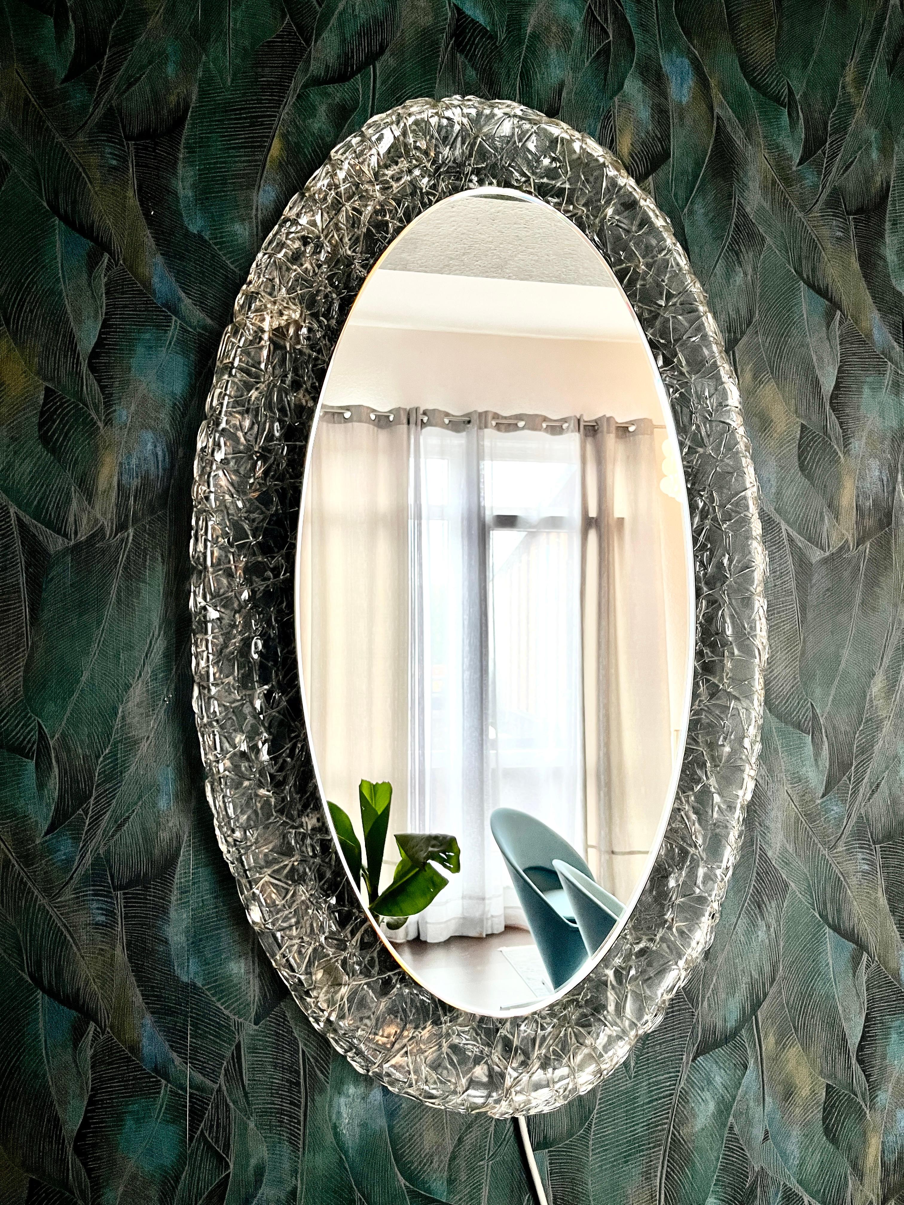Fin du 20e siècle Miroir éclairé par Flabeg en vente