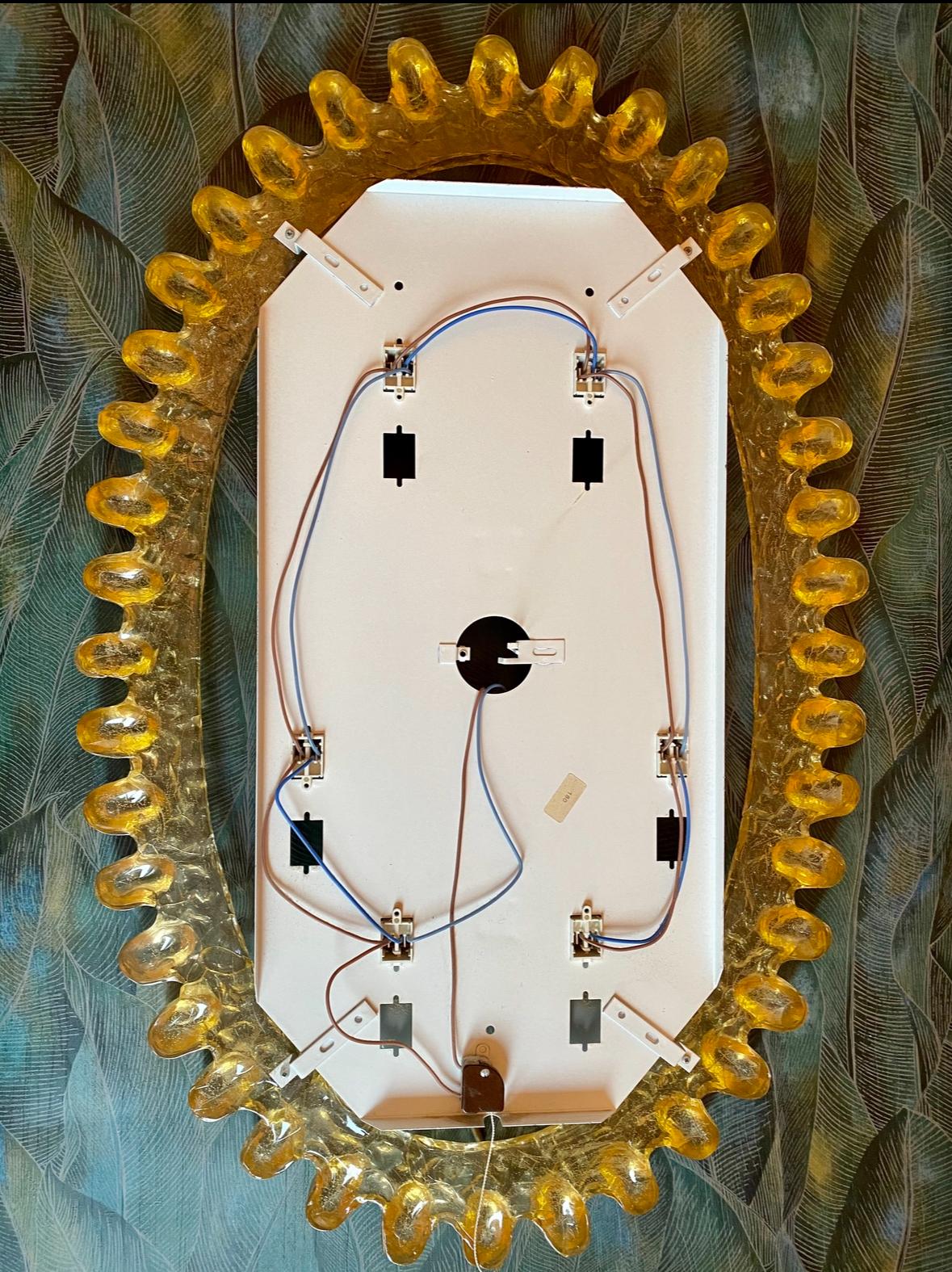 Illuminated mirror by Hillebrand For Sale 6