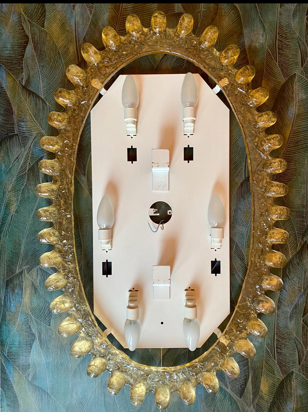 Illuminated mirror by Hillebrand For Sale 7