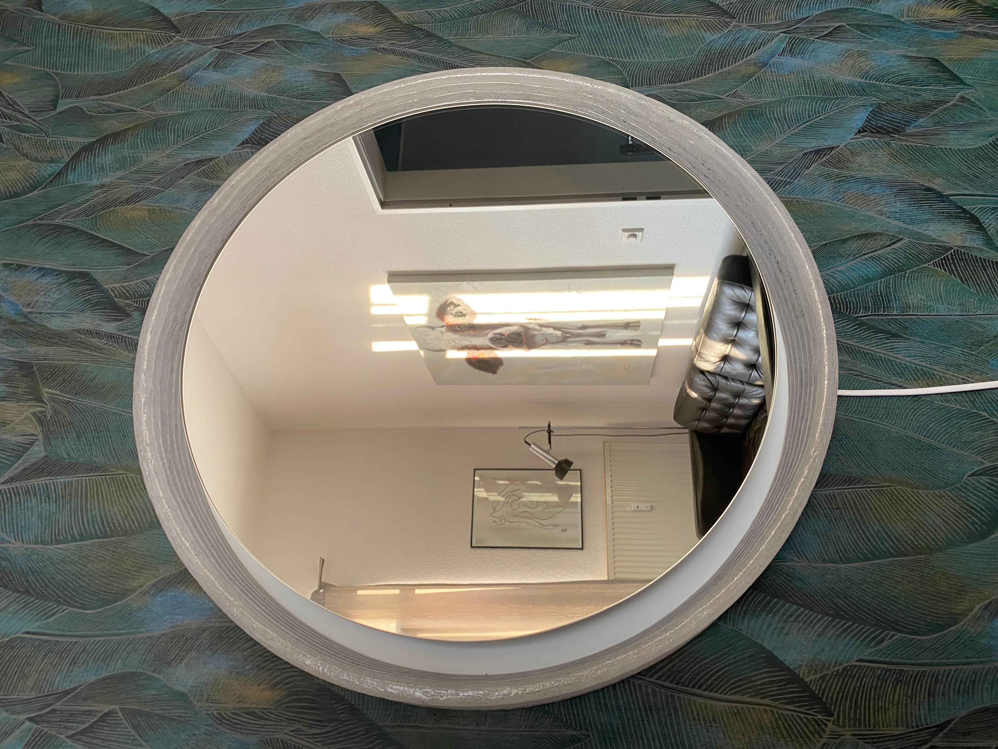 Mid-Century moderno Specchio illuminato di Hillebrand in vendita