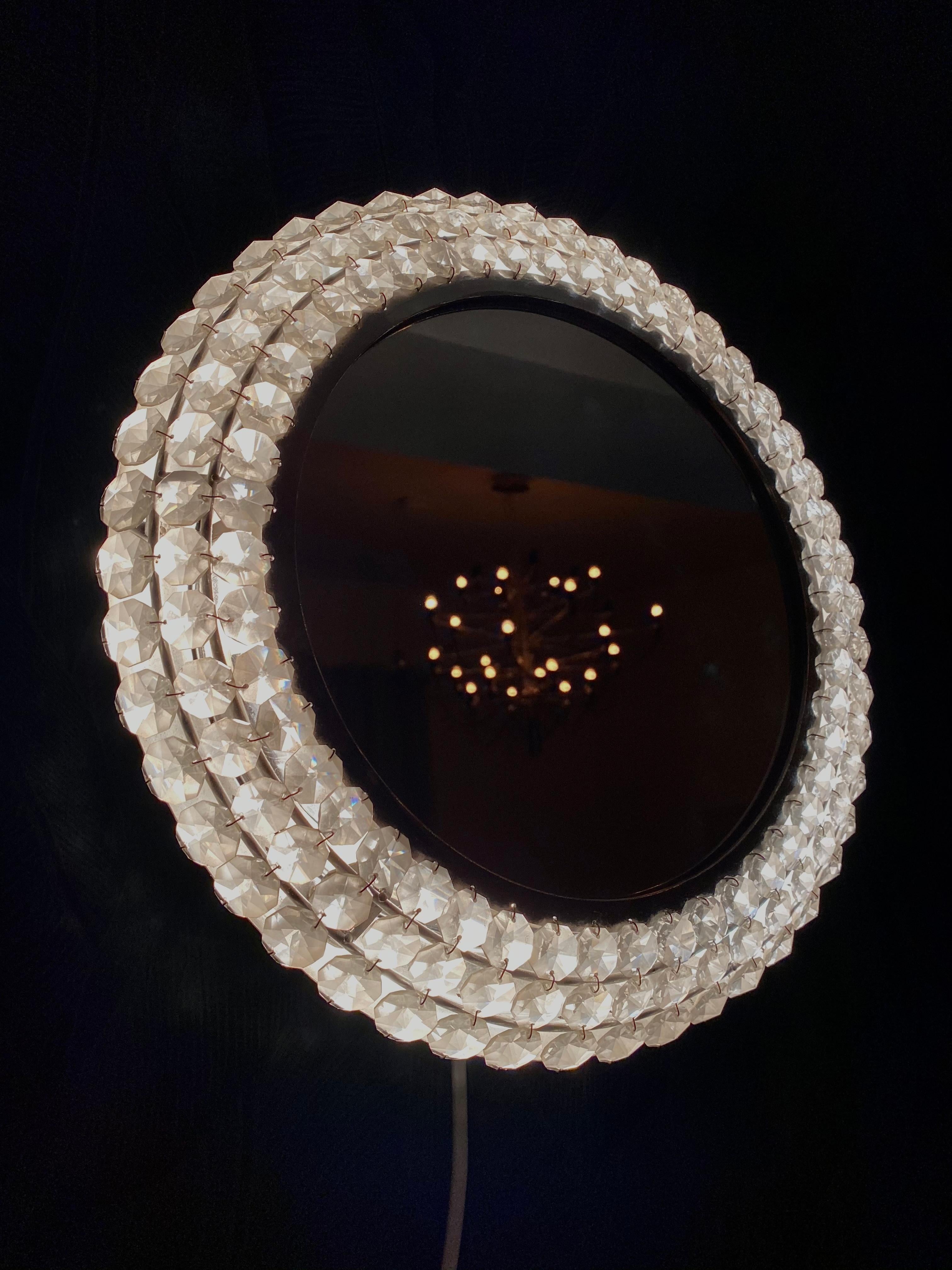 German Illuminated mirror by Hillebrand For Sale