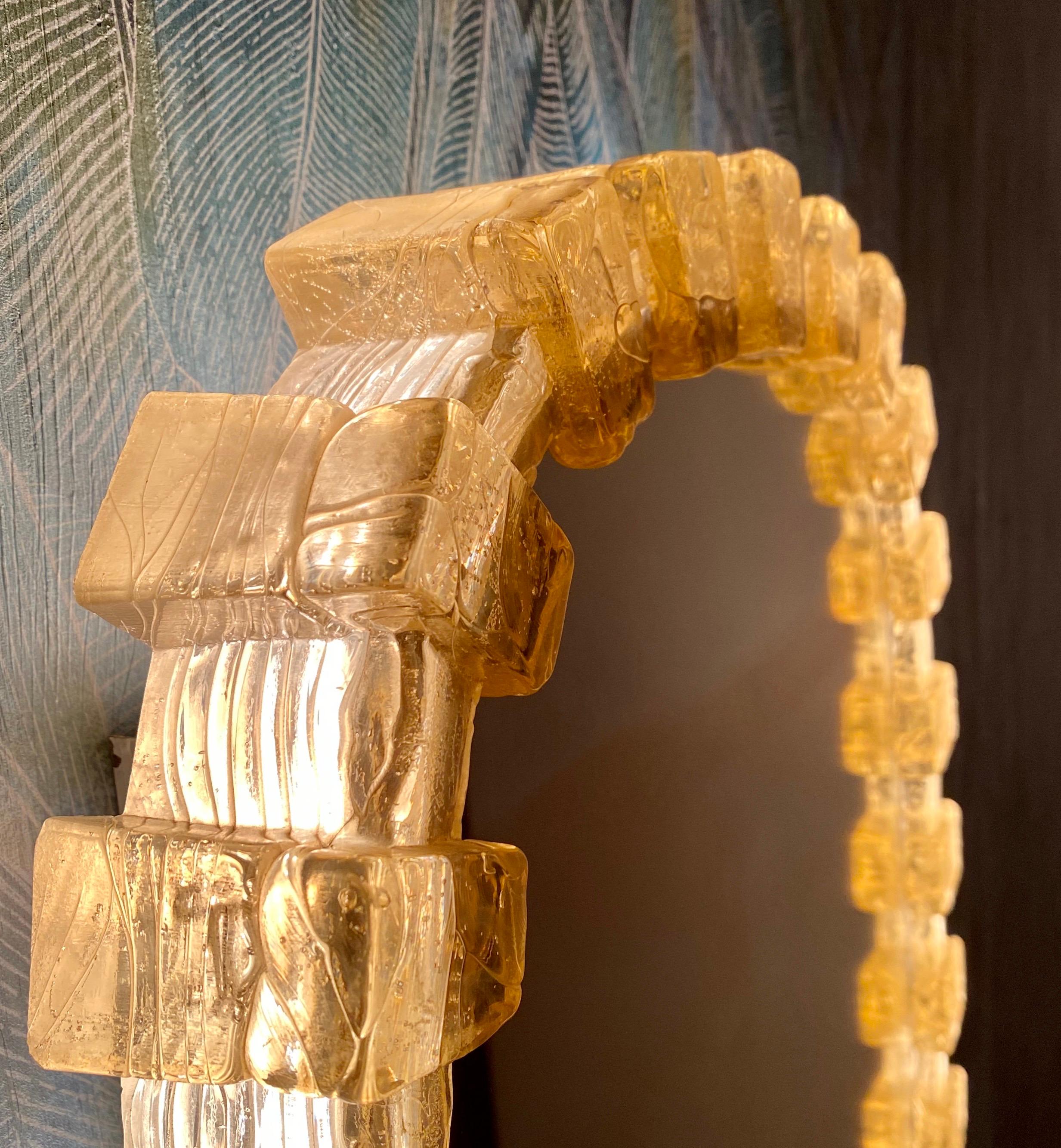 Late 20th Century Illuminated mirror by Hillebrand For Sale