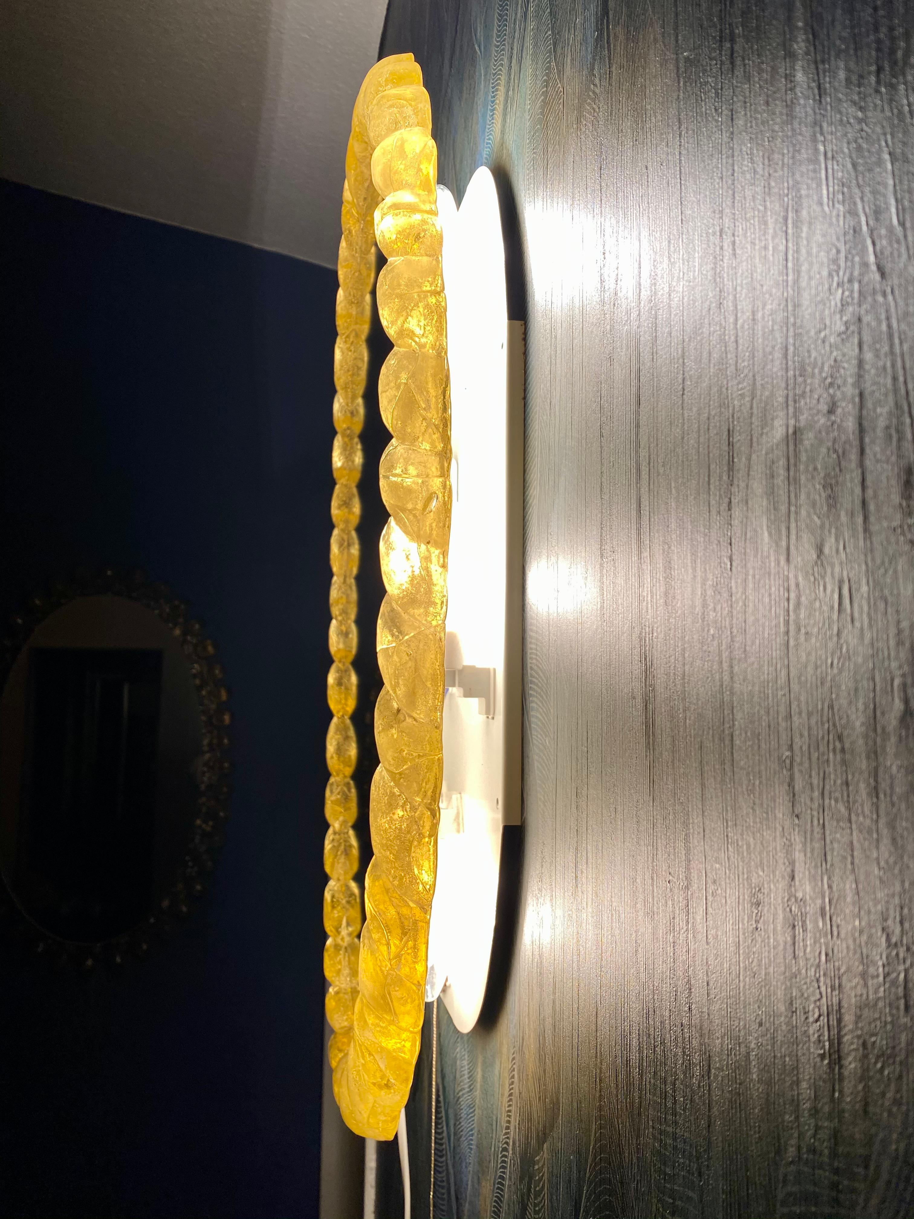 Late 20th Century Illuminated mirror by Hillebrand For Sale