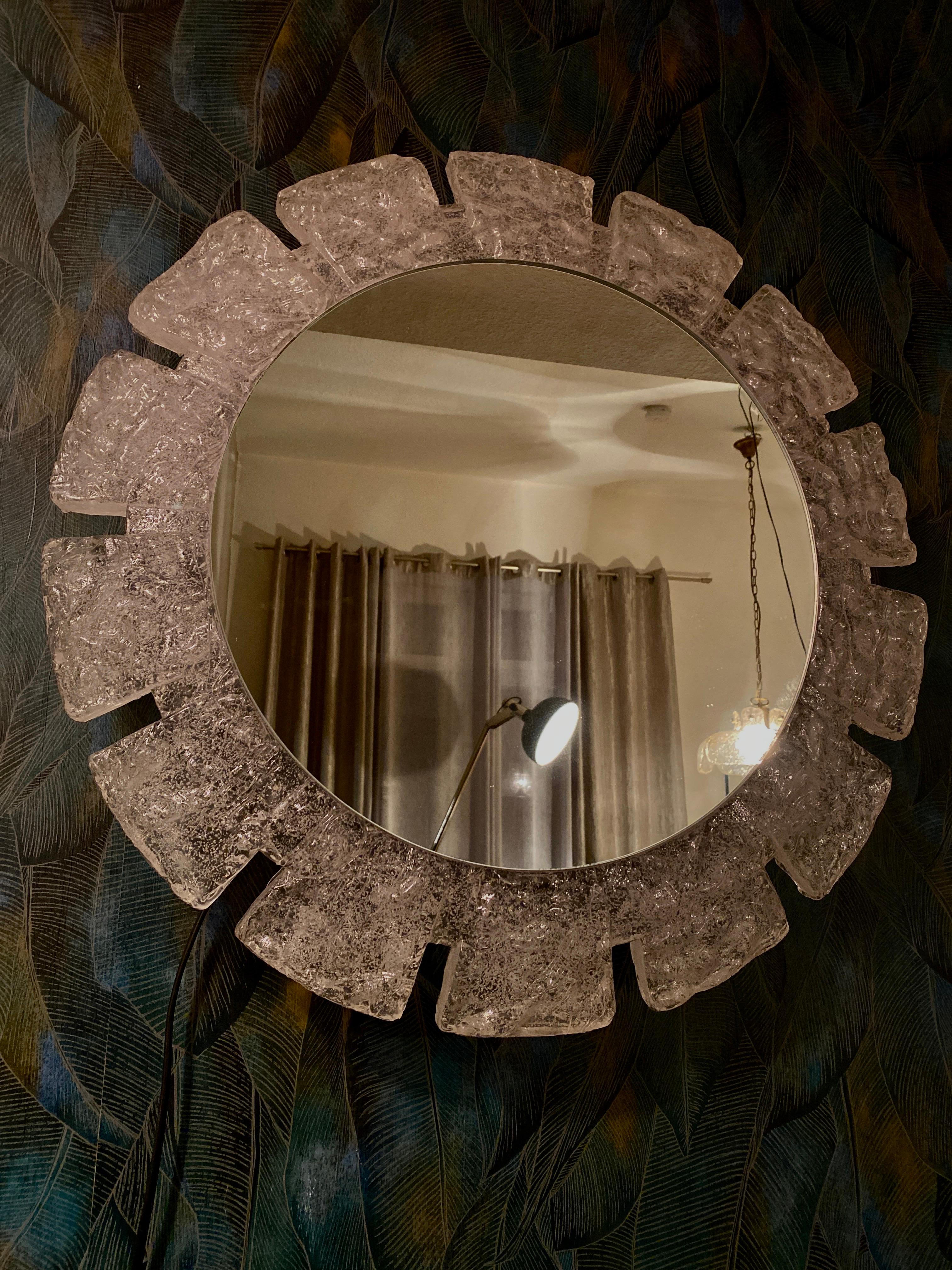Fin du 20e siècle Miroir éclairé de Hillebrand en vente