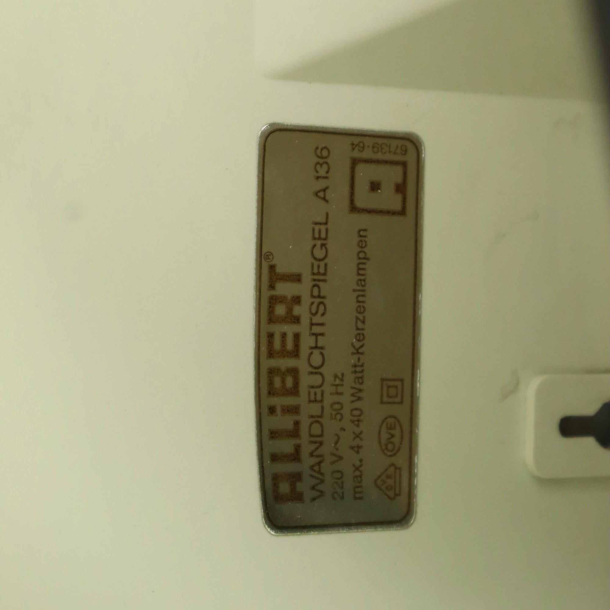 Beleuchteter ovaler Spiegel Allibert Space Age Retro Vintage Badezimmer 5