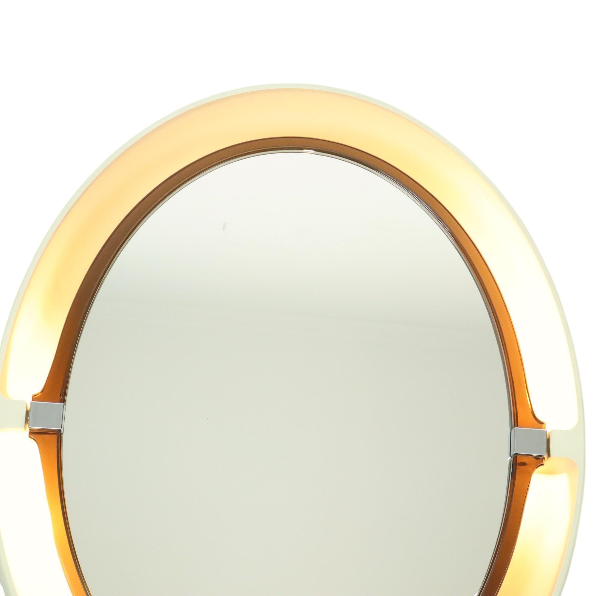 Beleuchteter ovaler Spiegel Allibert Space Age Retro Vintage Badezimmer (Französisch)
