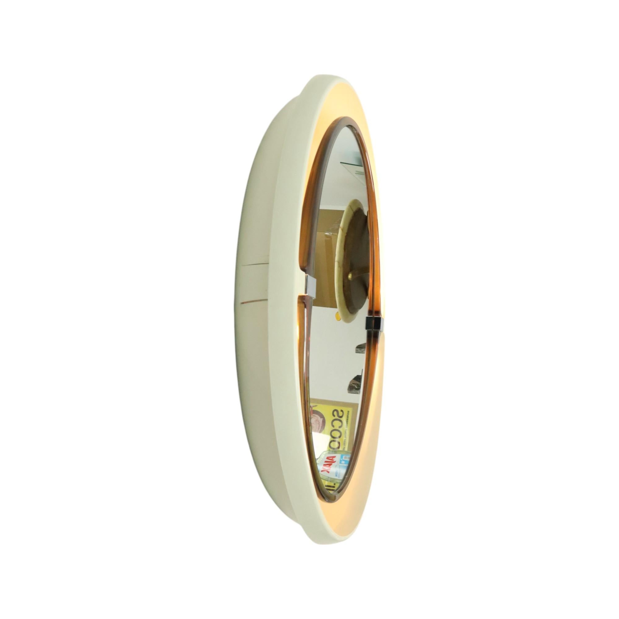 Beleuchteter ovaler Spiegel Allibert Space Age Retro Vintage Badezimmer 3