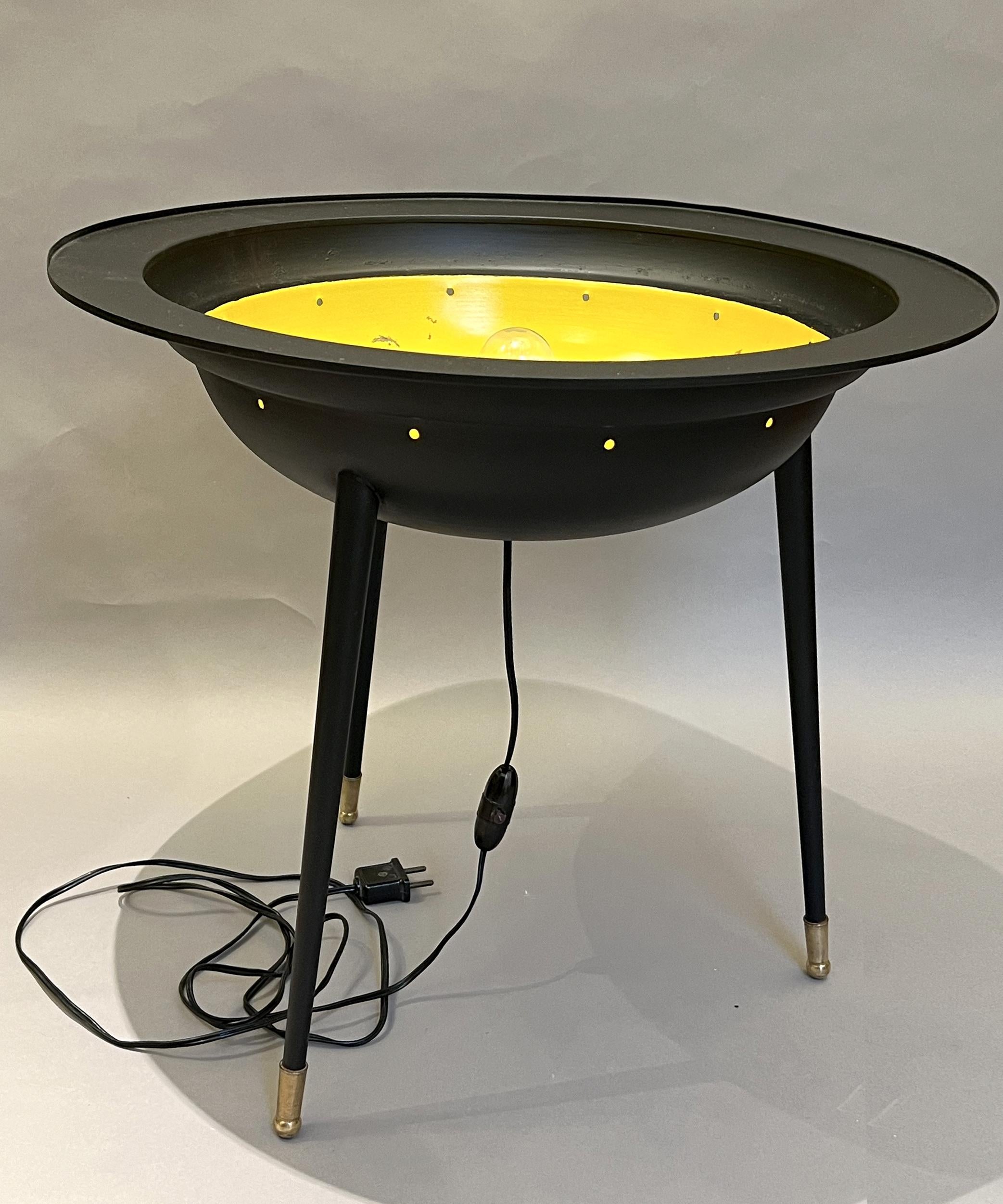 Mid-20th Century Illuminated pedestal table, attributed to Jean-Simon Labret, circa 1950 / 1960 For Sale