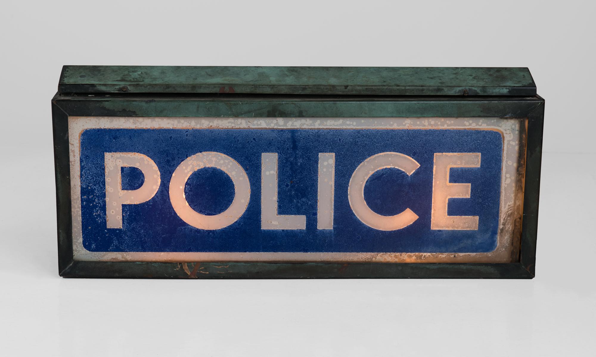 vintage police sign