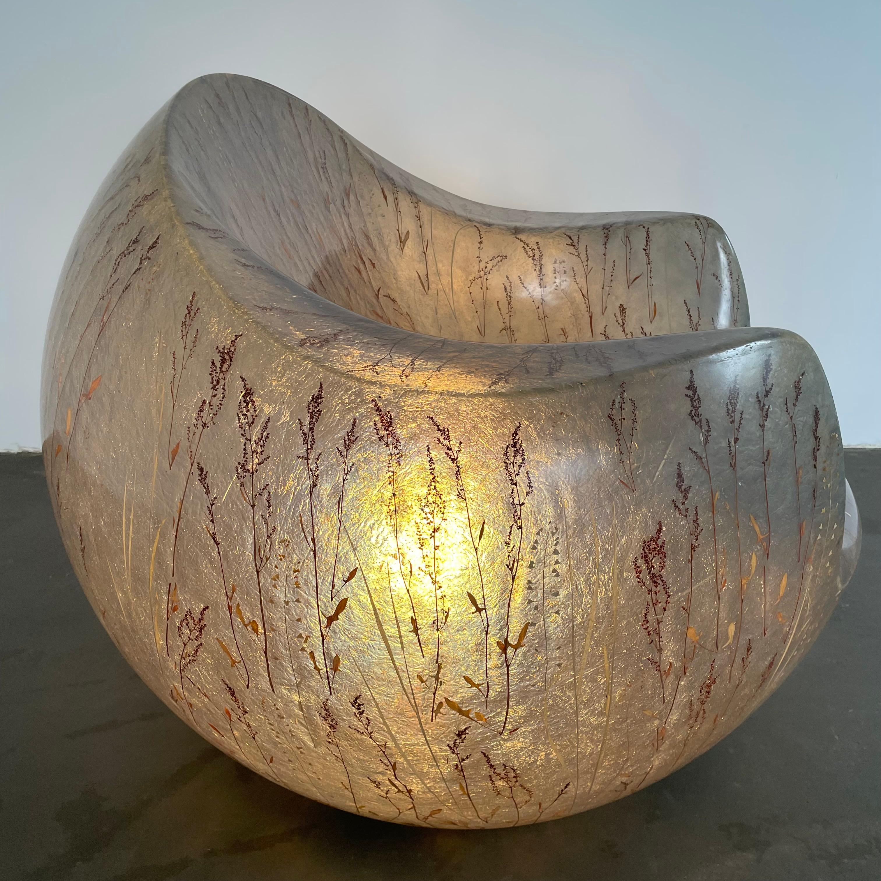 Illuminated Resin Chair by Hally Olivetti, 1991 1