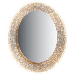 Illuminated Resin Frame Wall Mirror Attributed to Erco, Germany 1970s