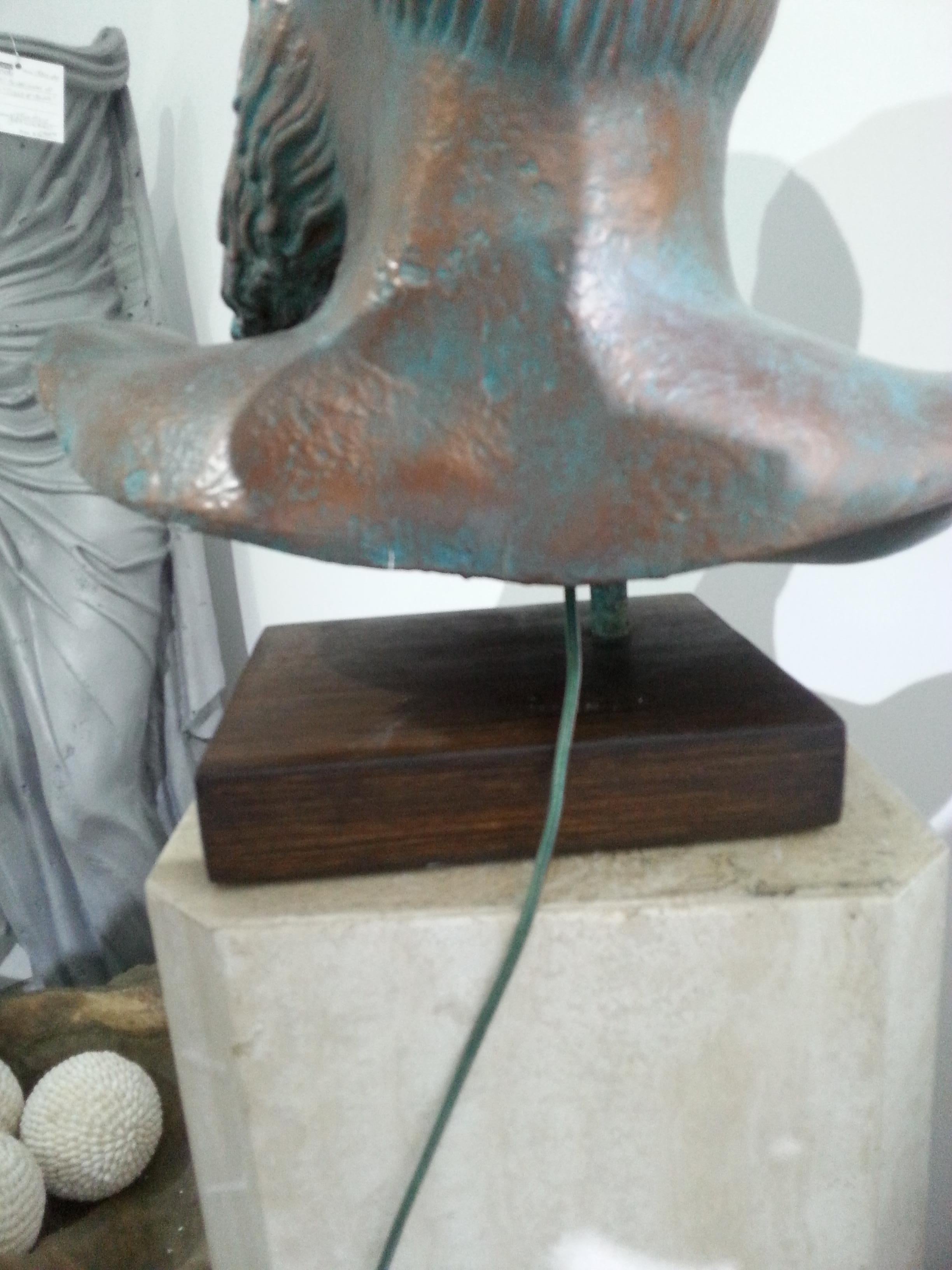 Bronzed Illuminated-Sculpture of the 