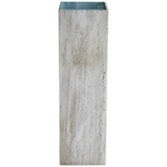 Illuminated Travertine Pedestal, circa 1980