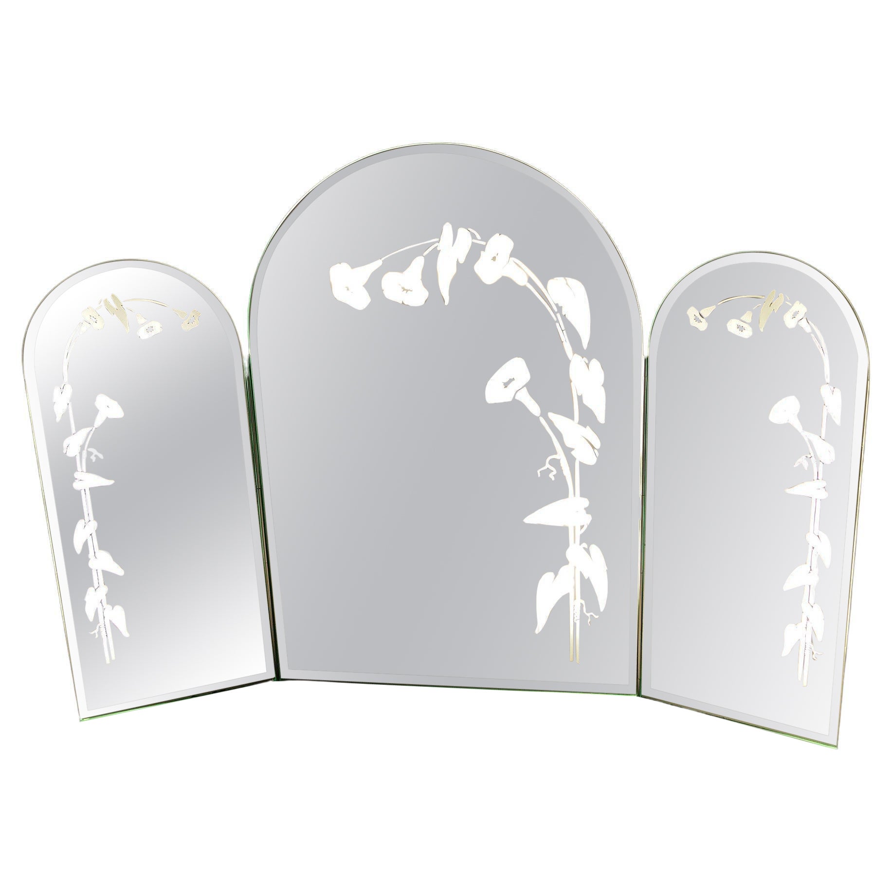 Illuminated Triptych Mirror, Italy, circa 1970-1980