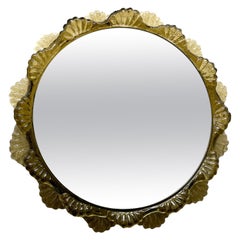 Illuminated Wall Mirror and Wall Light Mid-Century Modern Lucite Ice Glass 1970s