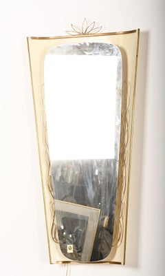 Illuminated Wall Mirror By Ernest Igl Manufactured By Hillebrand