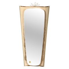 Illuminated Wall Mirror By Ernest Igl Manufactured By Hillebrand