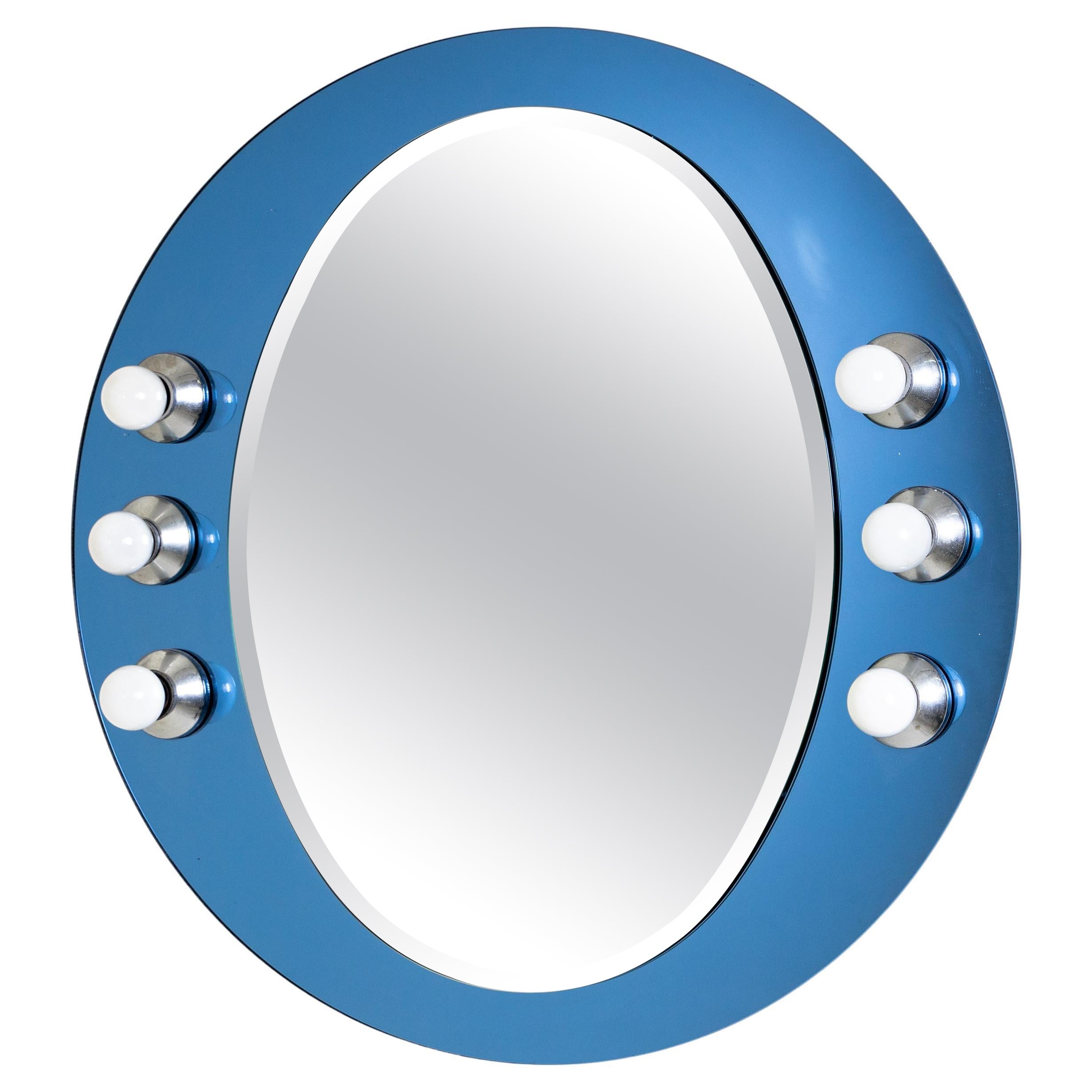 Illuminated Wall Mirror, Italy 1970s